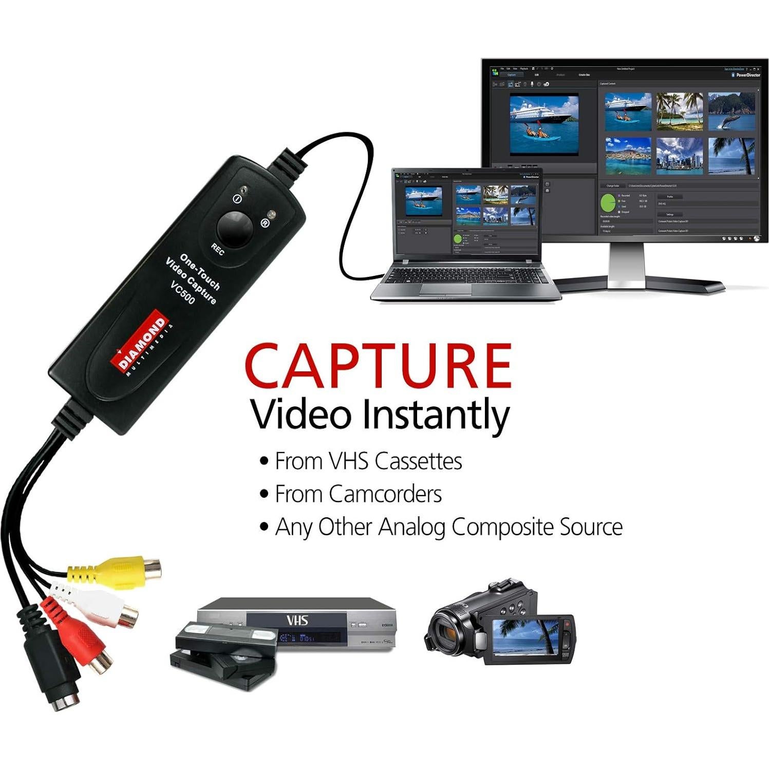 Convertidor de Video Diamond VC500 USB a Digital VHS DVD