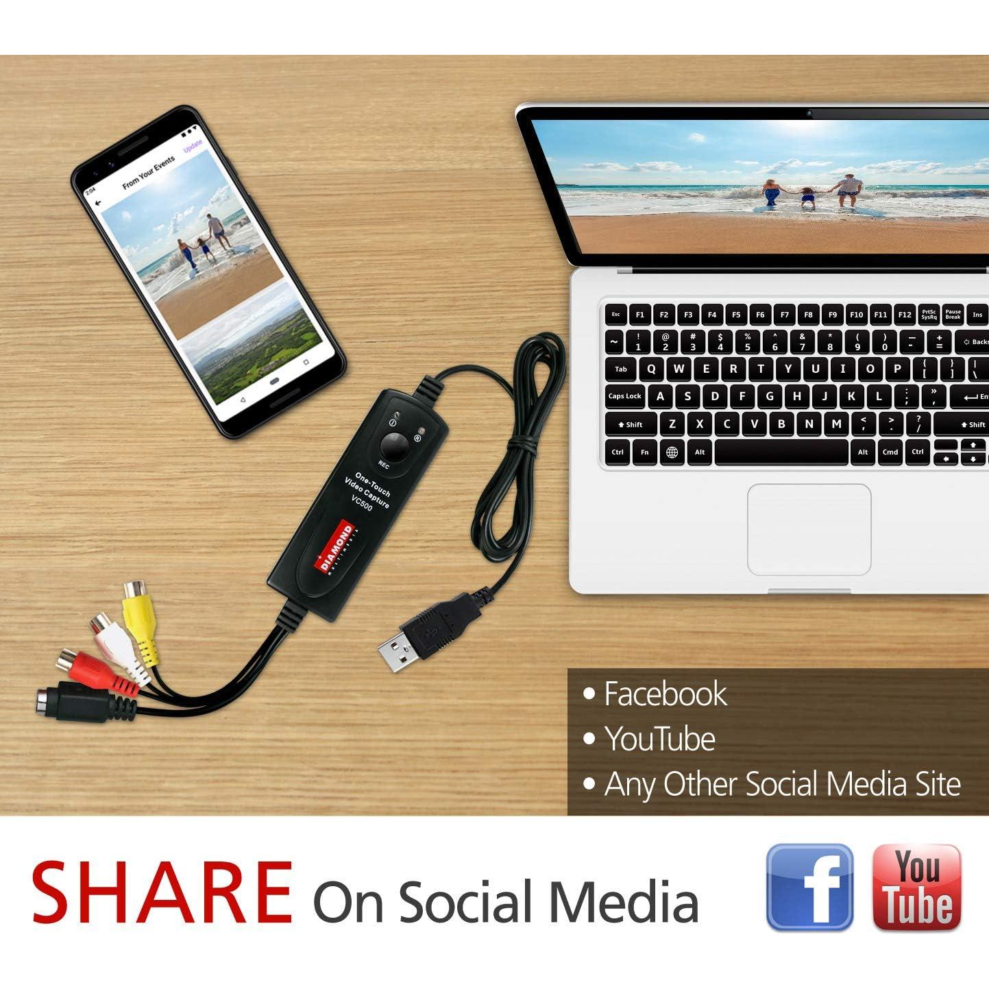 Convertidor de Video Diamond VC500 USB a Digital VHS DVD