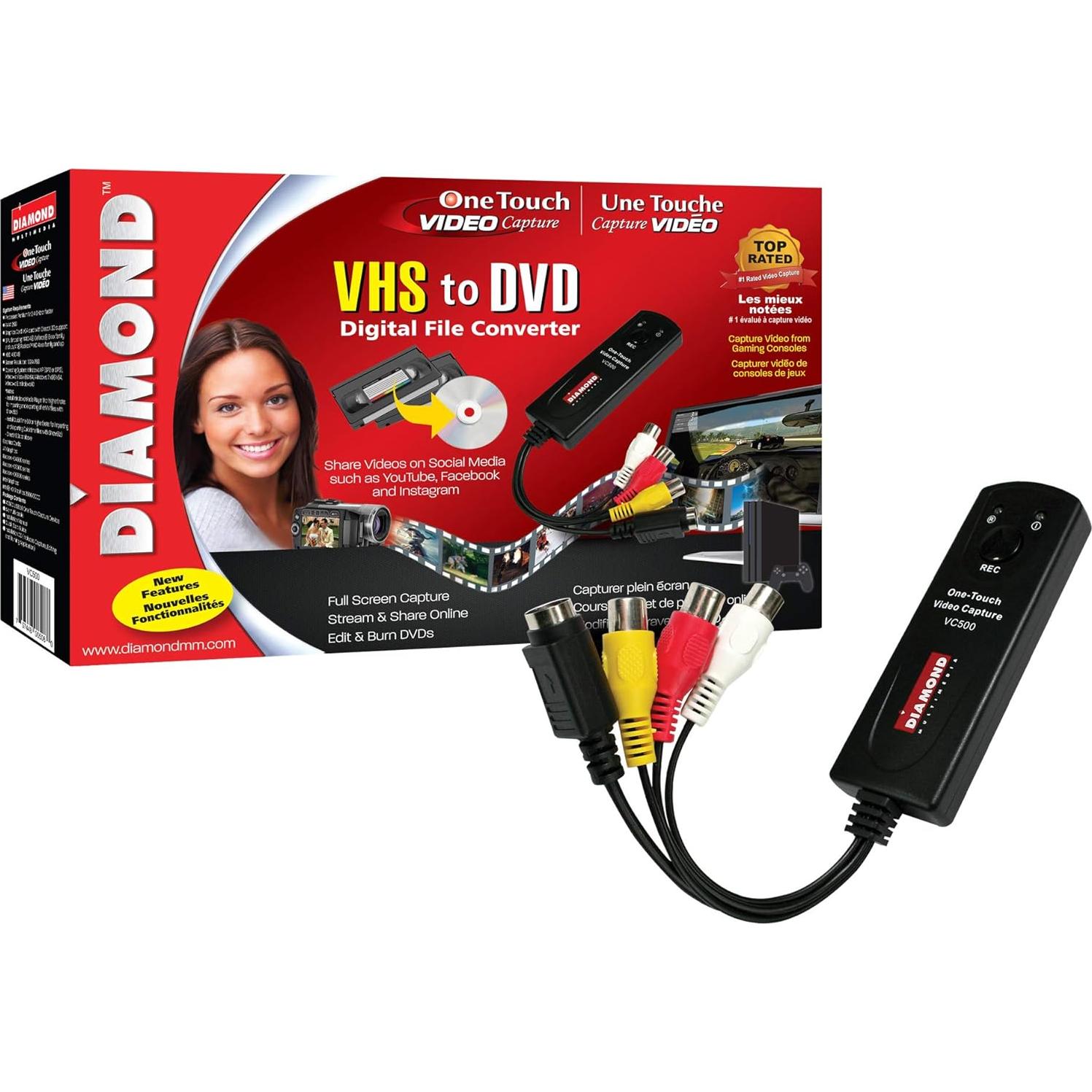 Convertidor de Video Diamond VC500 USB a Digital VHS DVD