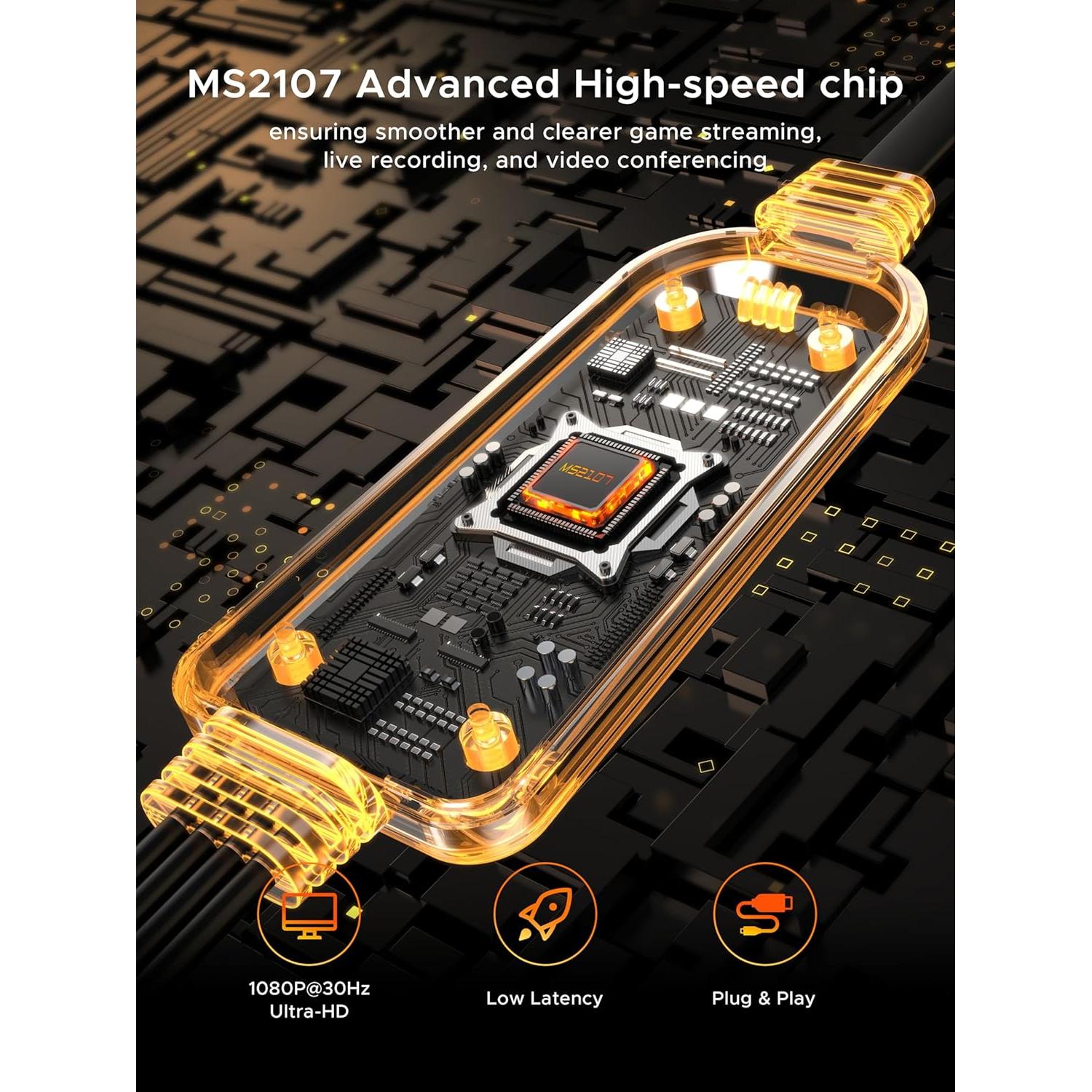 Convertidor de VHS a Digital Fulfalic - Captura USB 2.0 1080p