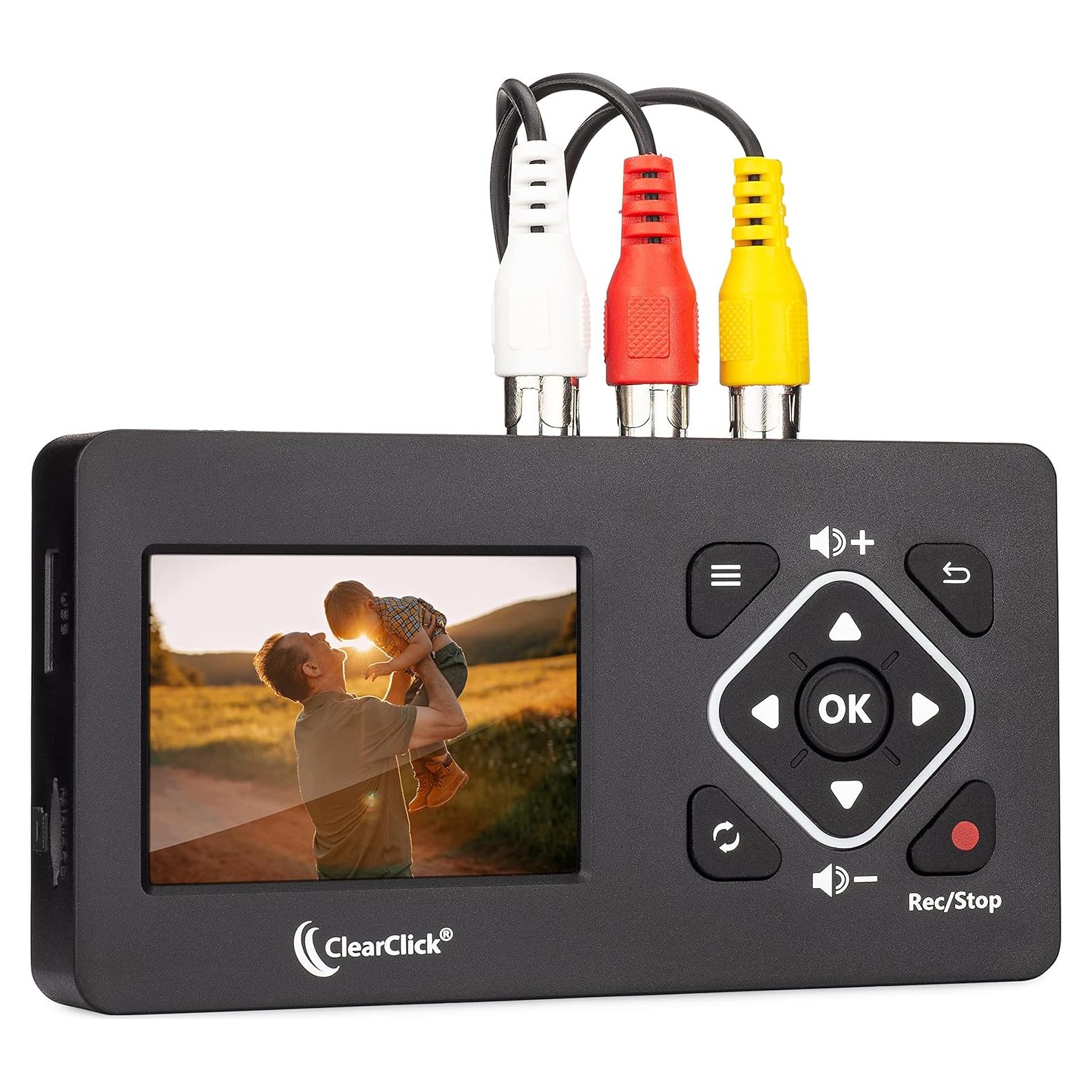 ClearClick Video to Digital Converter 2.0 (Second Generation) Mini Edition - Record Video from VCR's, VHS Tapes, AV, RCA, Hi8, Camcorder, DVD, Gaming Systems [Requires Working VCR/Camcorder & Tapes]