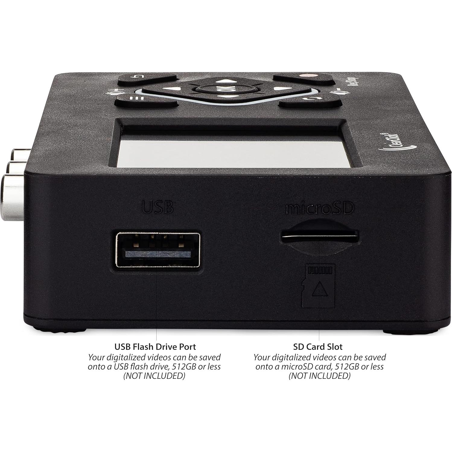 ClearClick Video to Digital Converter 2.0 (Second Generation) Mini Edition - Record Video from VCR's, VHS Tapes, AV, RCA, Hi8, Camcorder, DVD, Gaming Systems [Requires Working VCR/Camcorder & Tapes]