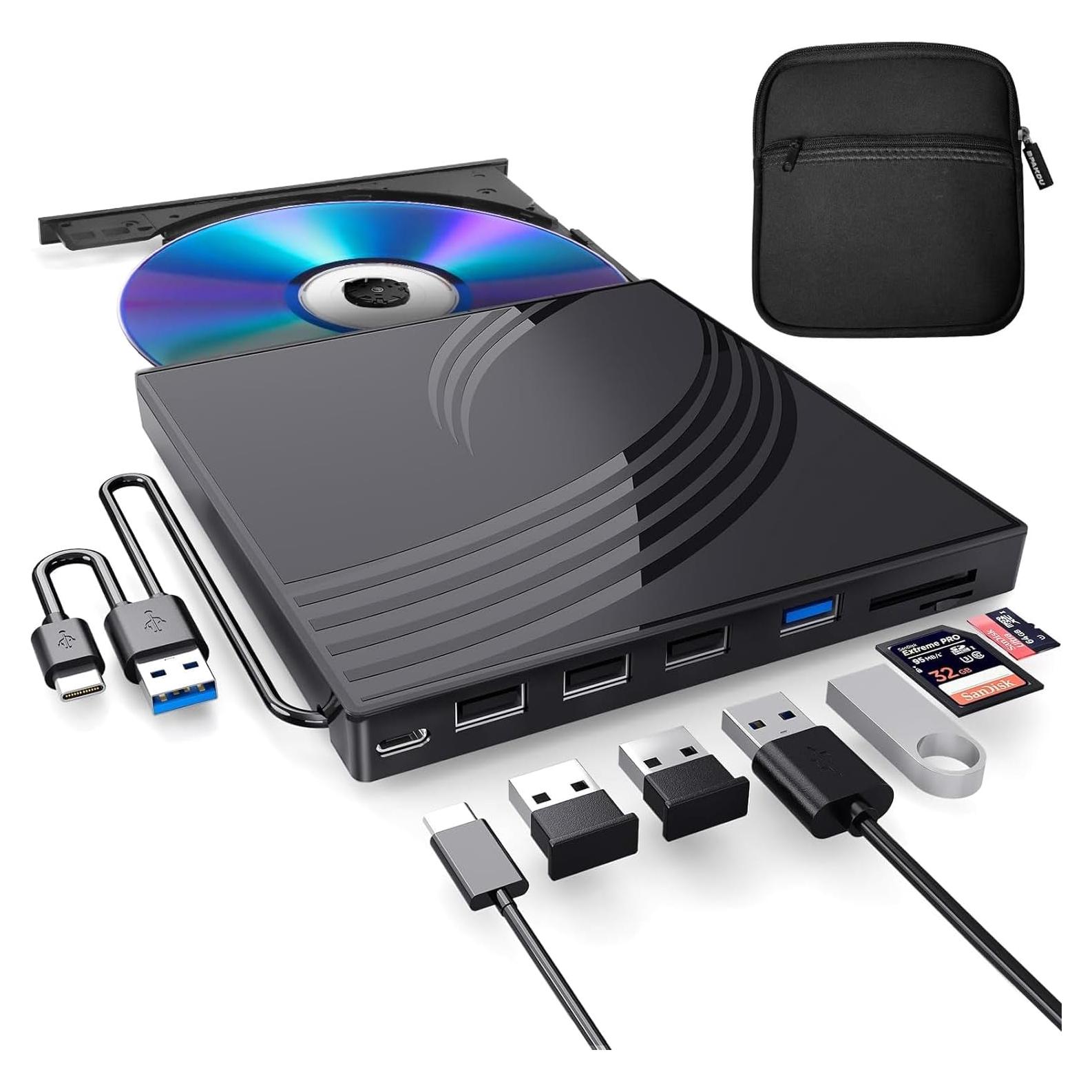 Unidad Externa de CD/DVD BPAKDU B31-Y2 USB 3.0 Negra