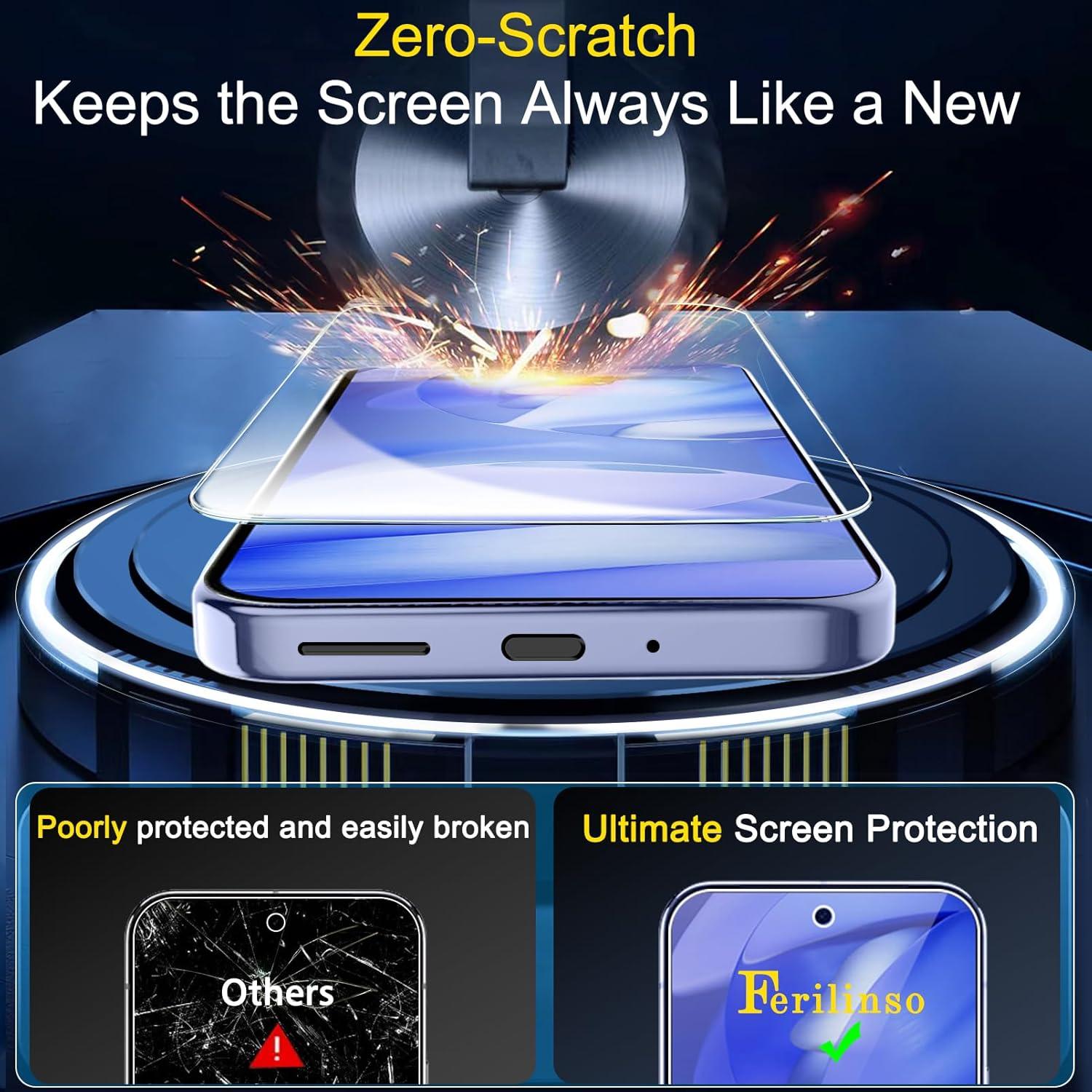 Protector de Pantalla Ferilinso Vidrio Templado 9H+ para Google Pixel 9A