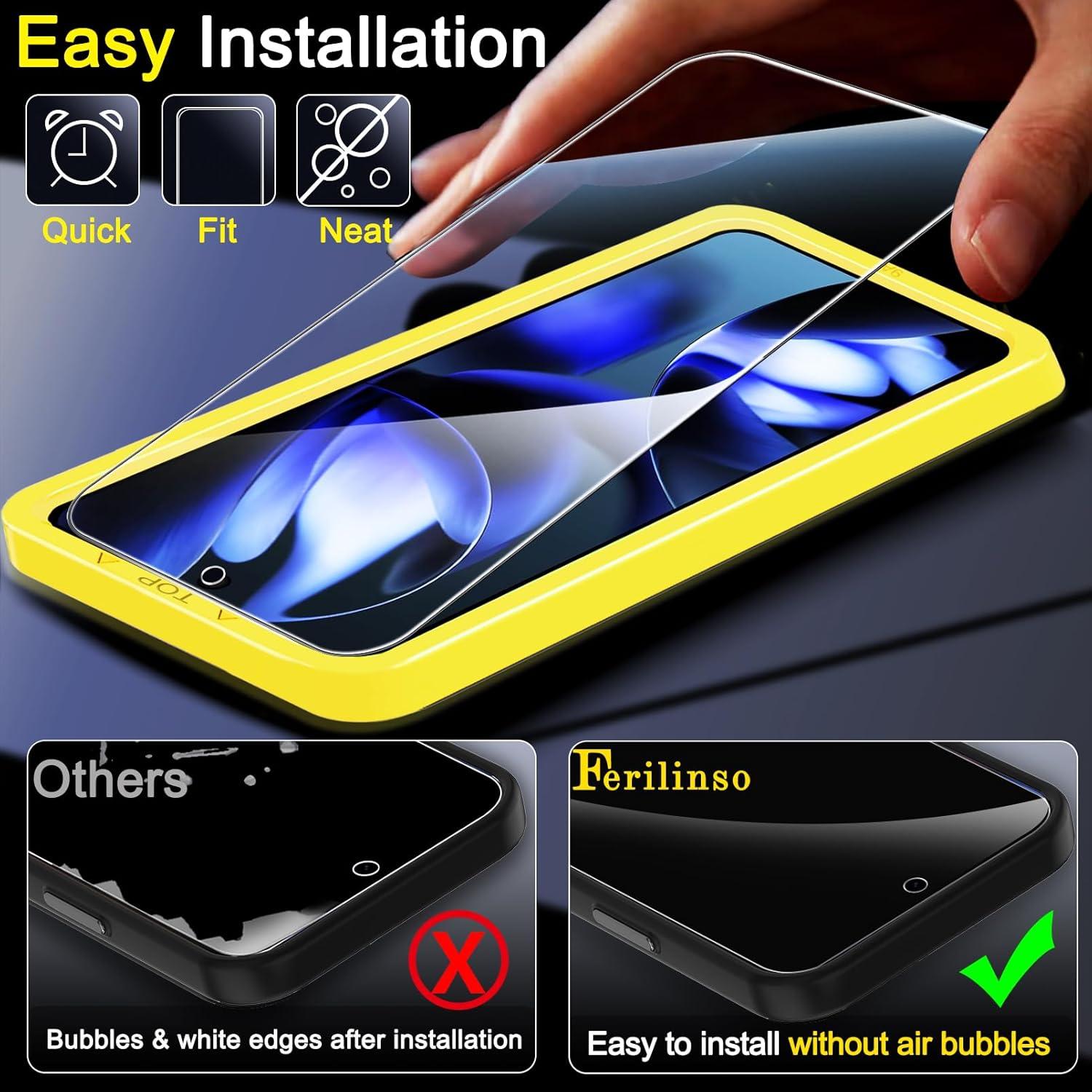 Protector de Pantalla Ferilinso Vidrio Templado 9H+ para Google Pixel 9A