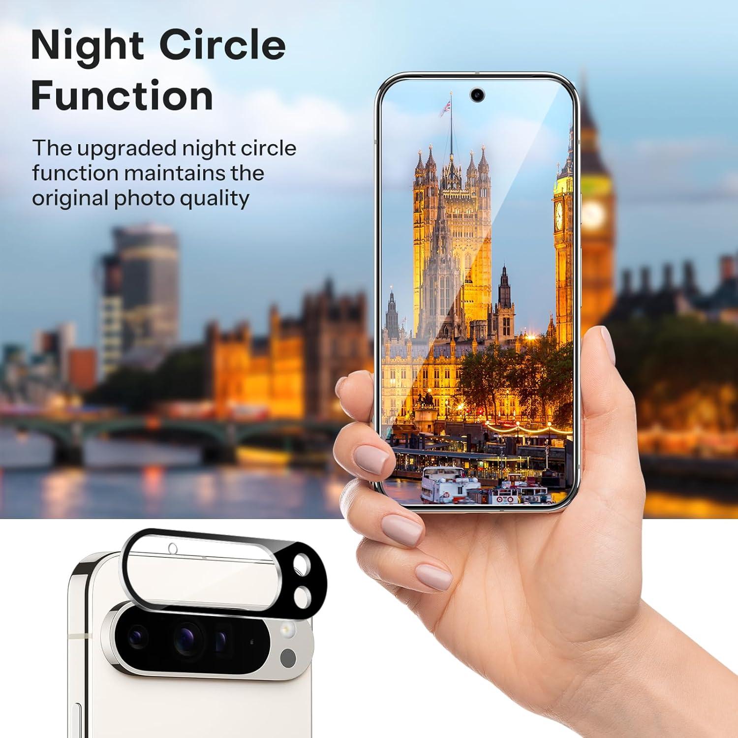 Protector de Pantalla y Lente OMOTON para Google Pixel 9 Pro