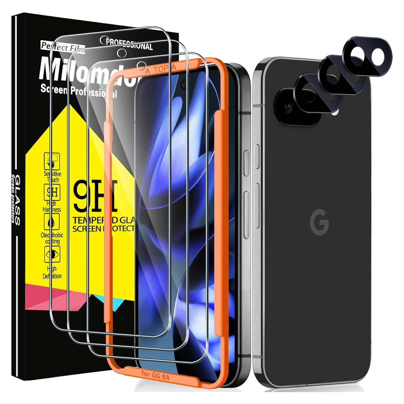 Protector de Pantalla y Lente Milomdoi para Google Pixel 9A