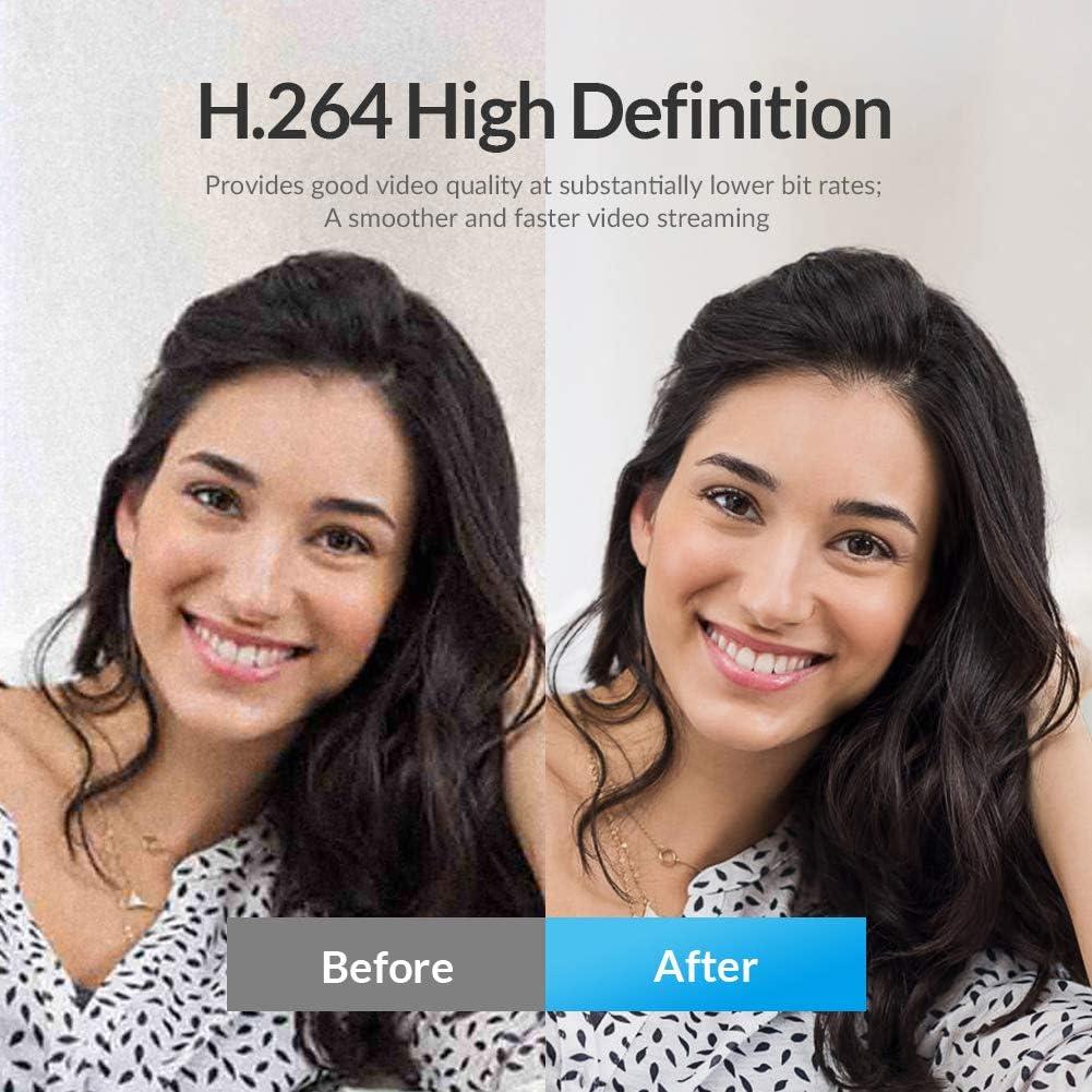 Cámara Web Angetube 1080P HD con Luz Ajustable y Micrófono