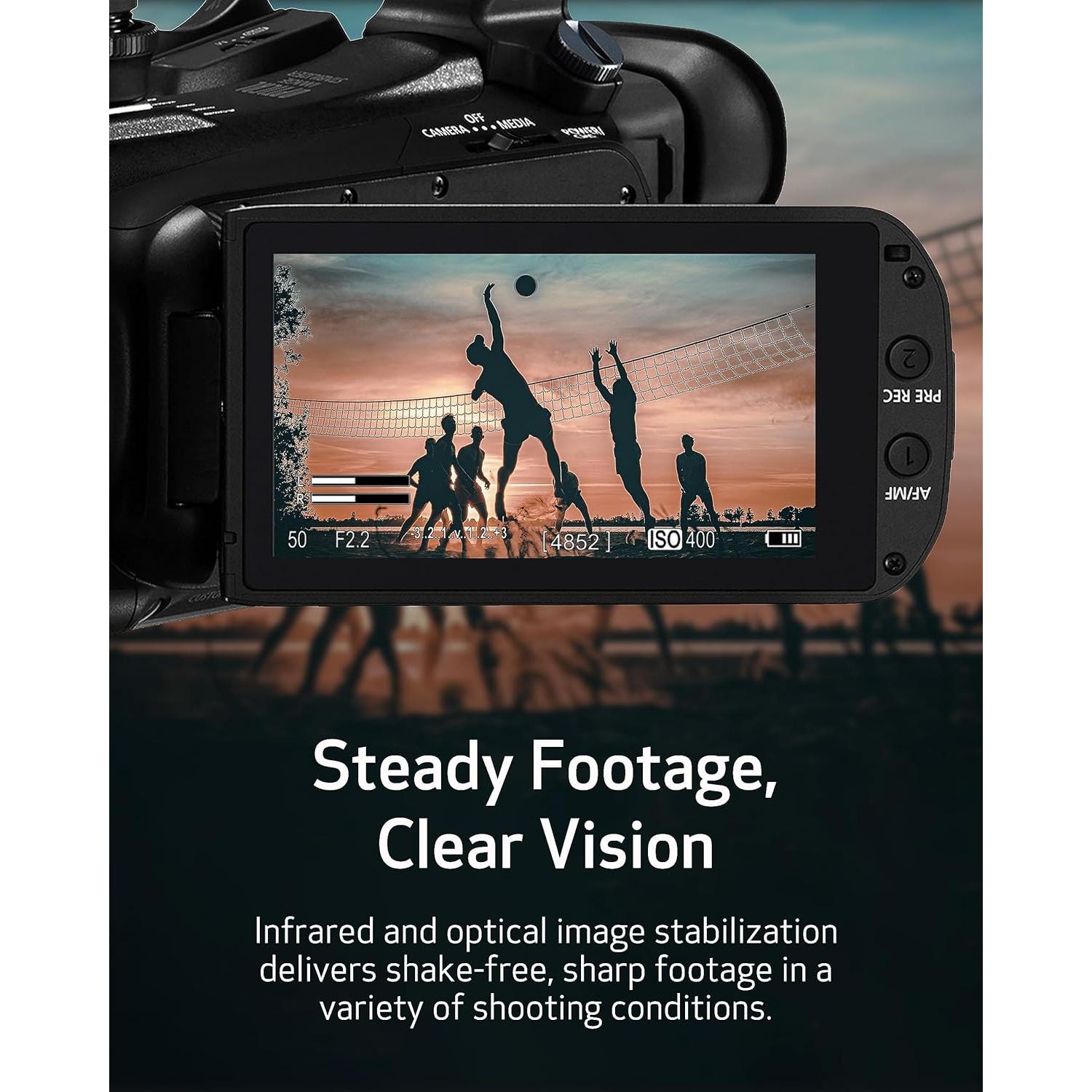 Cámara de video profesional Canon XA60 4K UHD con lente 20x