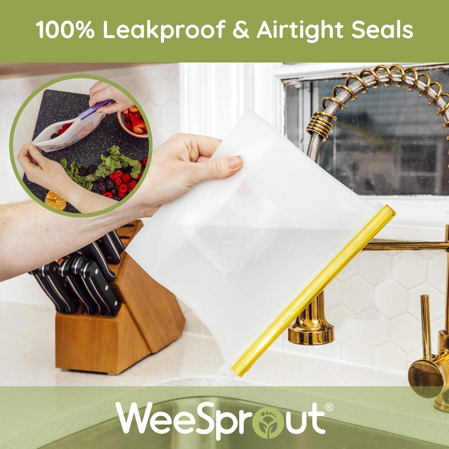 Bolsas de Almacenamiento de Alimentos WeeSprout - Set de 6 Silicona