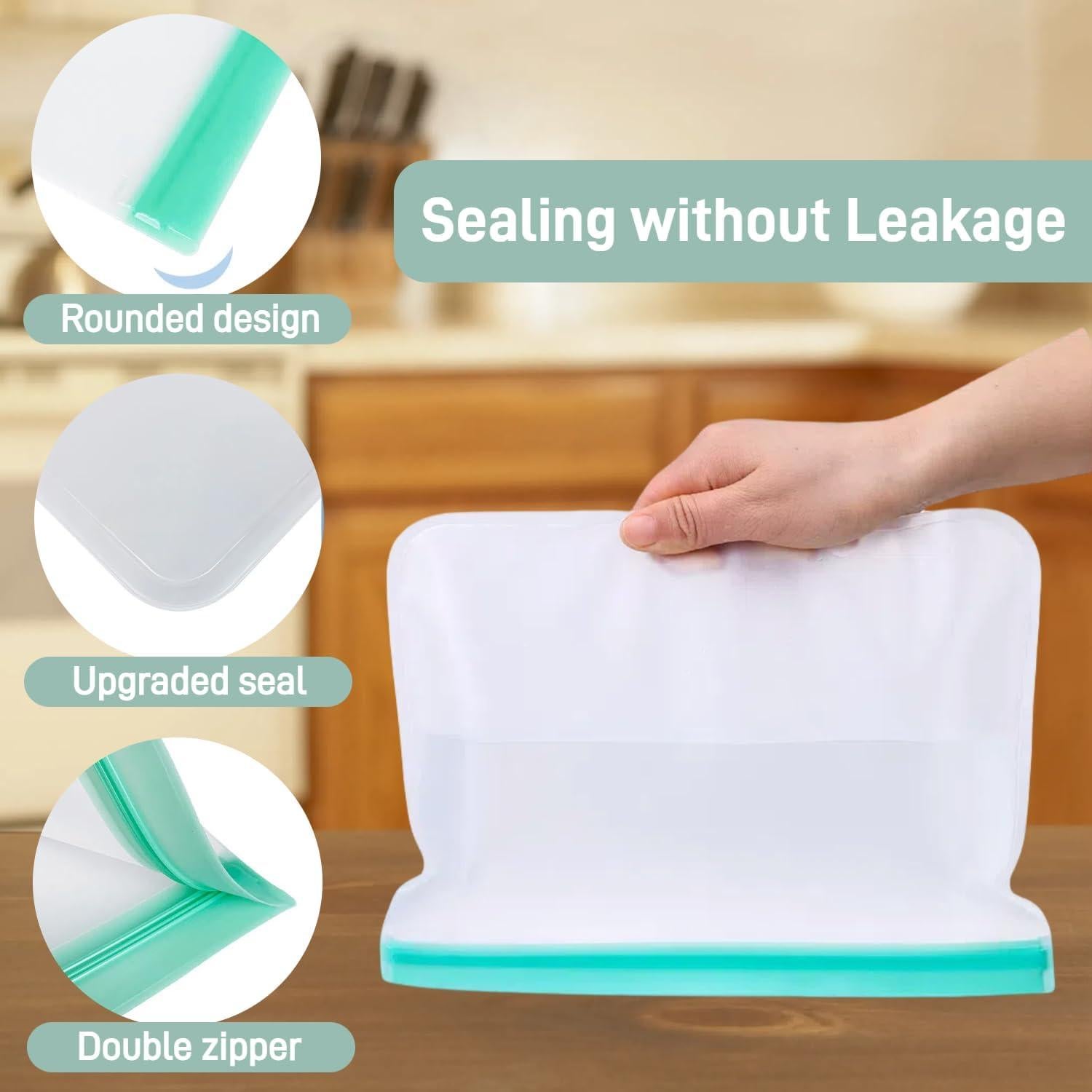 Bolsas de Silicona Reutilizables JMPTUFMT 3.78L 9 Piezas