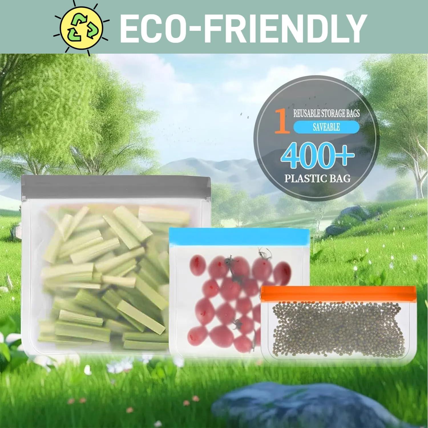 Bolsas de Silicona Reutilizables JMPTUFMT 3.78L 9 Piezas