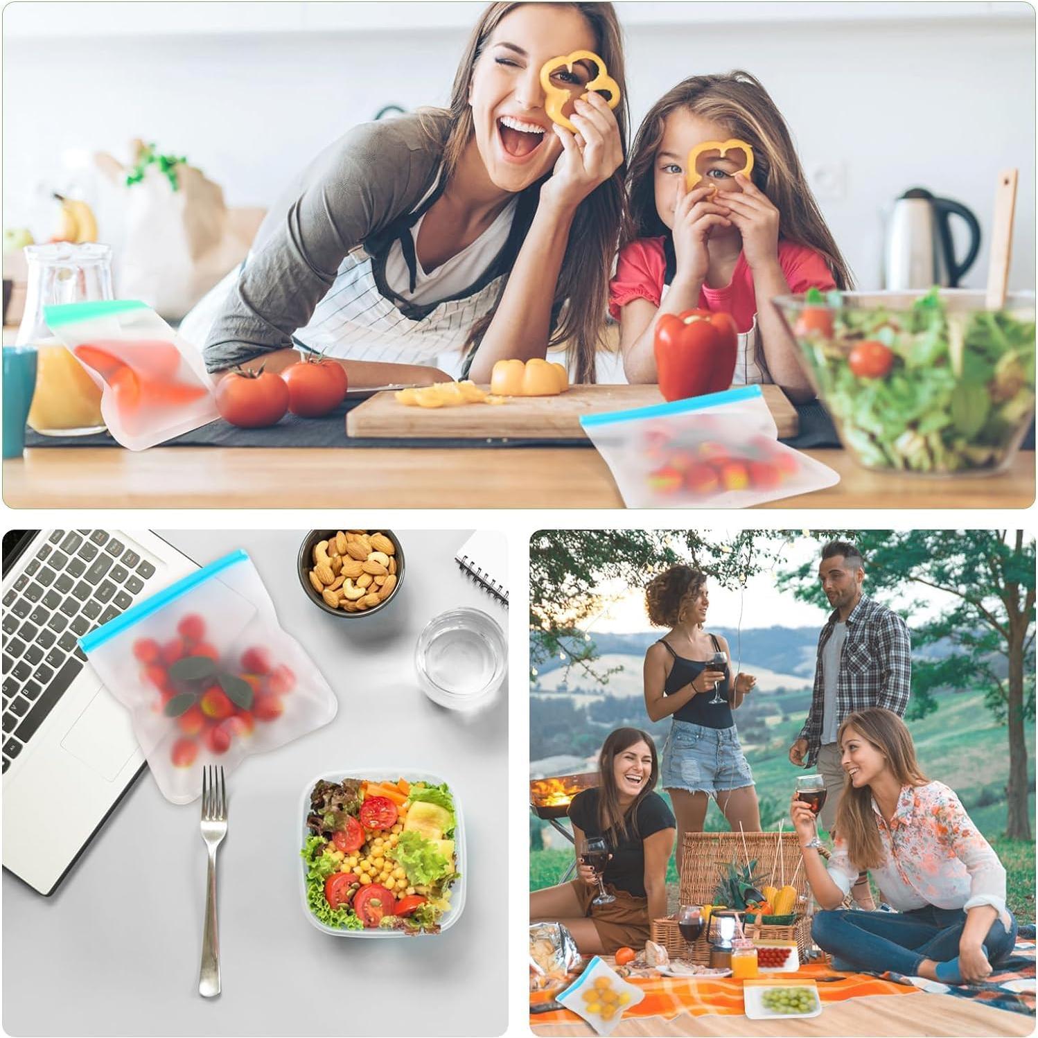 Bolsas de Silicona Reutilizables JMPTUFMT 3.78L 9 Piezas