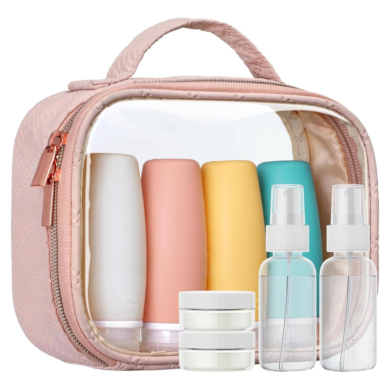 Bolsa de Aseo Packism Aprobada por TSA con 8 Botellas 100ml