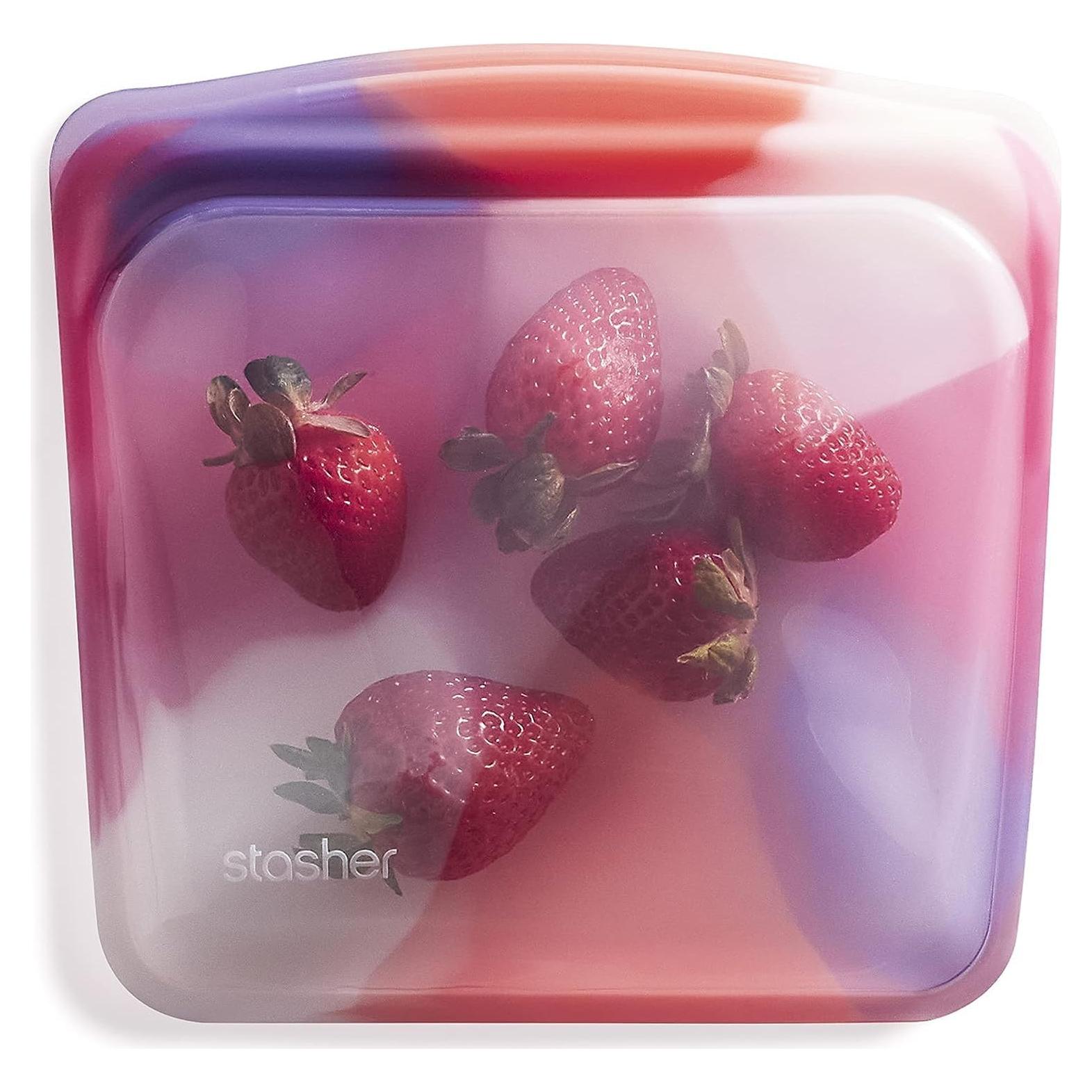 Bolsa de Almacenamiento Reutilizable Stasher 28 Oz Rosa