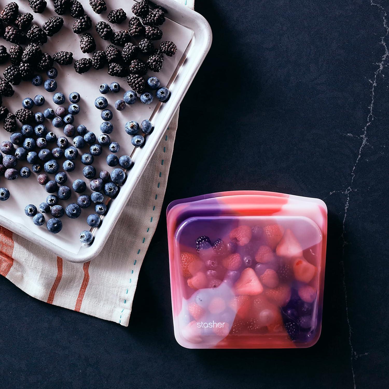 Bolsa de Almacenamiento Reutilizable Stasher 28 Oz Rosa