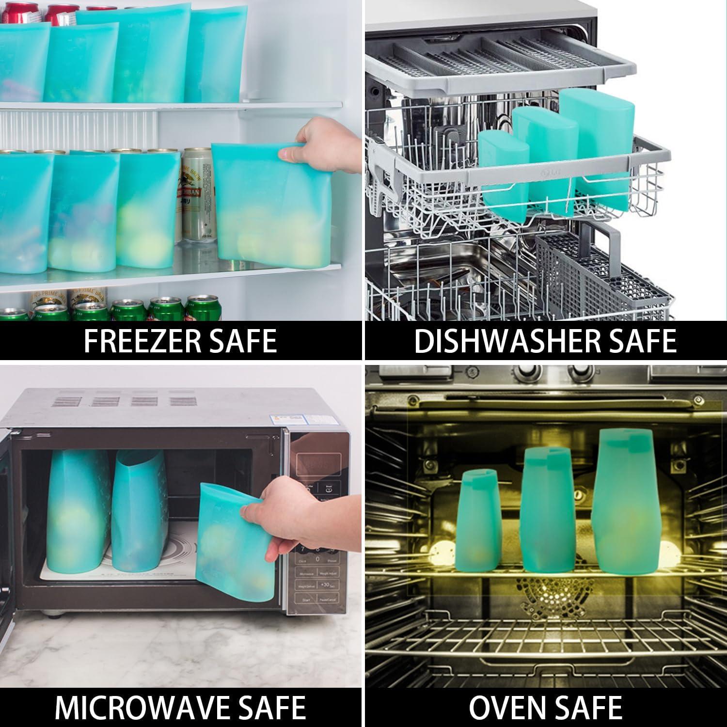 Bolsas de Almacenamiento de Comida Annaklin 100% Silicona 8 Piezas