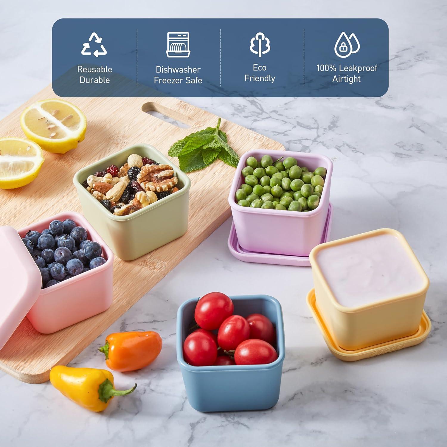 ISSEVE 6 Pack Contenedores de Snack Silicona 177ml para Niños