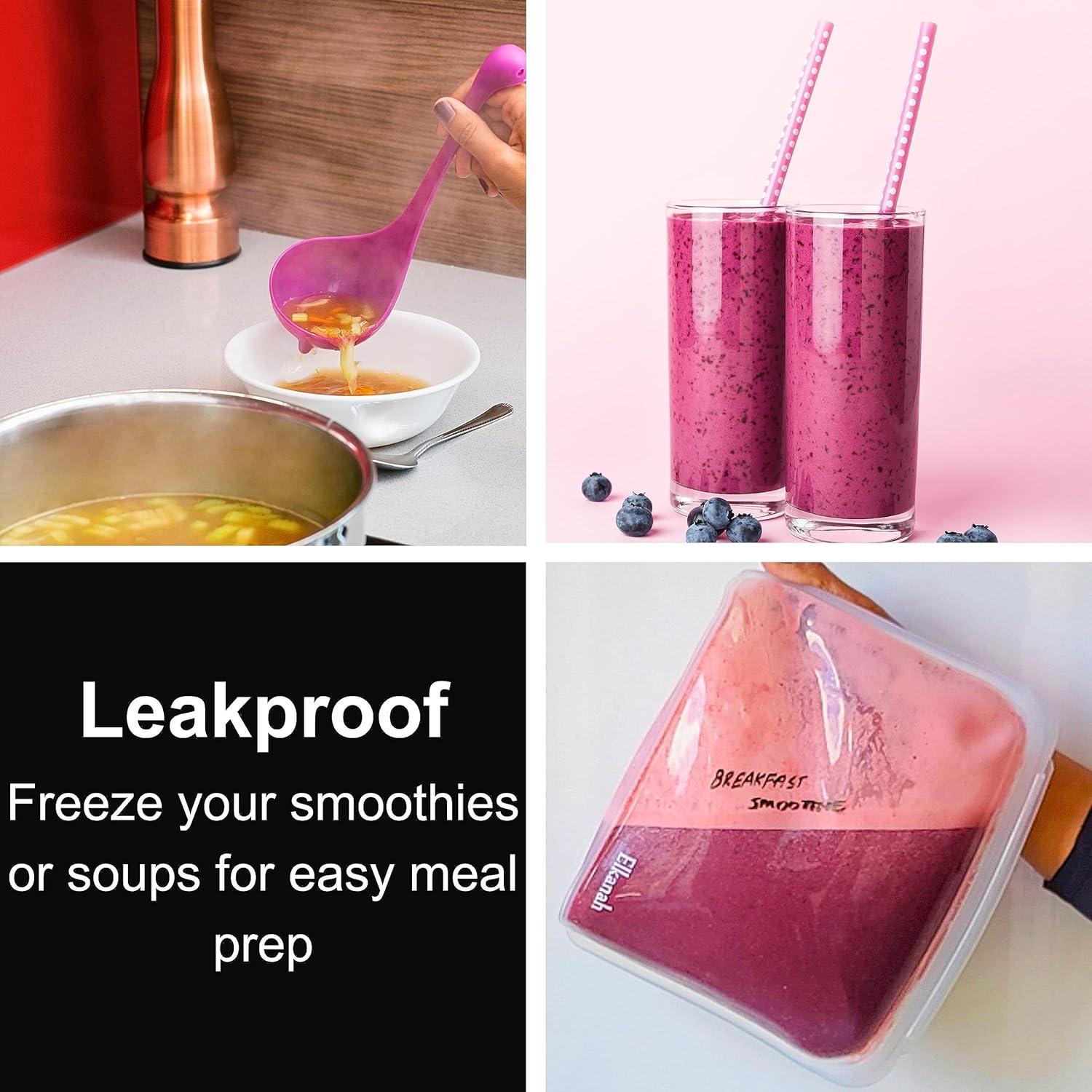 Bolsa de Almacenamiento Reutilizable Elkanah 1200ml Silicona