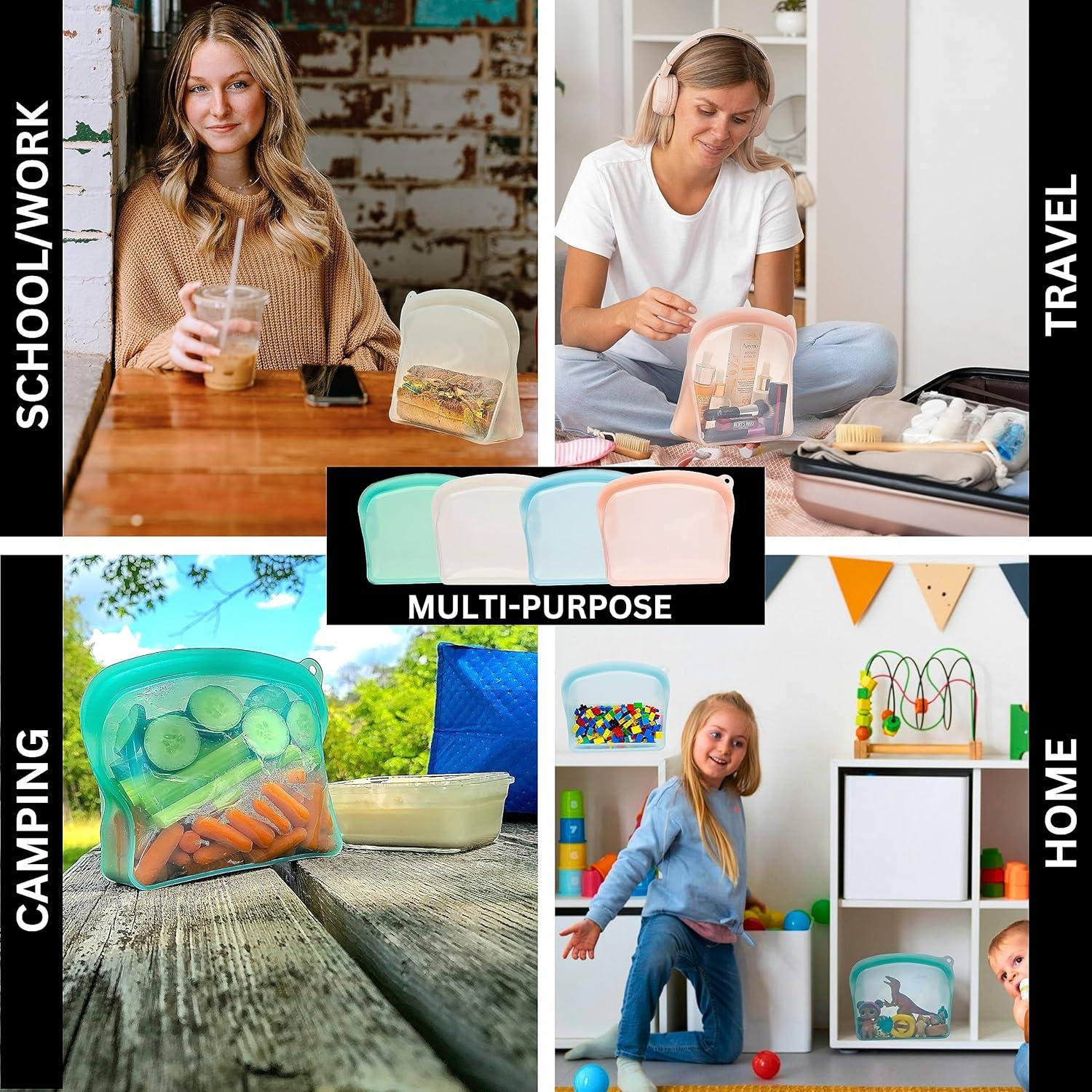 Bolsa de Almacenamiento Reutilizable Elkanah 1200ml Silicona