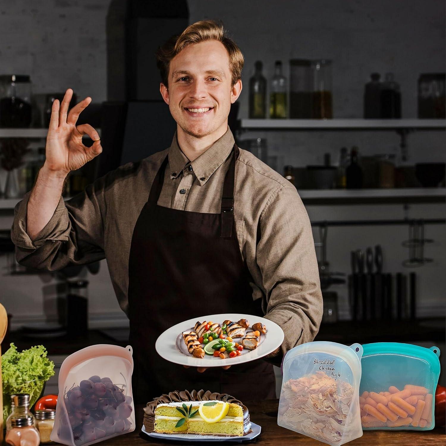 Bolsa de Almacenamiento Reutilizable Elkanah 1200ml Silicona