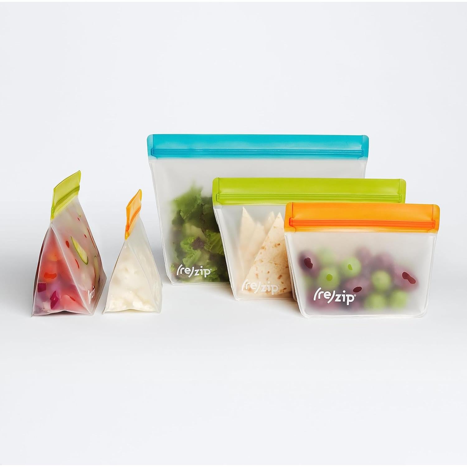 Kit de Bolsas Reutilizables re)zip 5 Piezas Apto Congelador