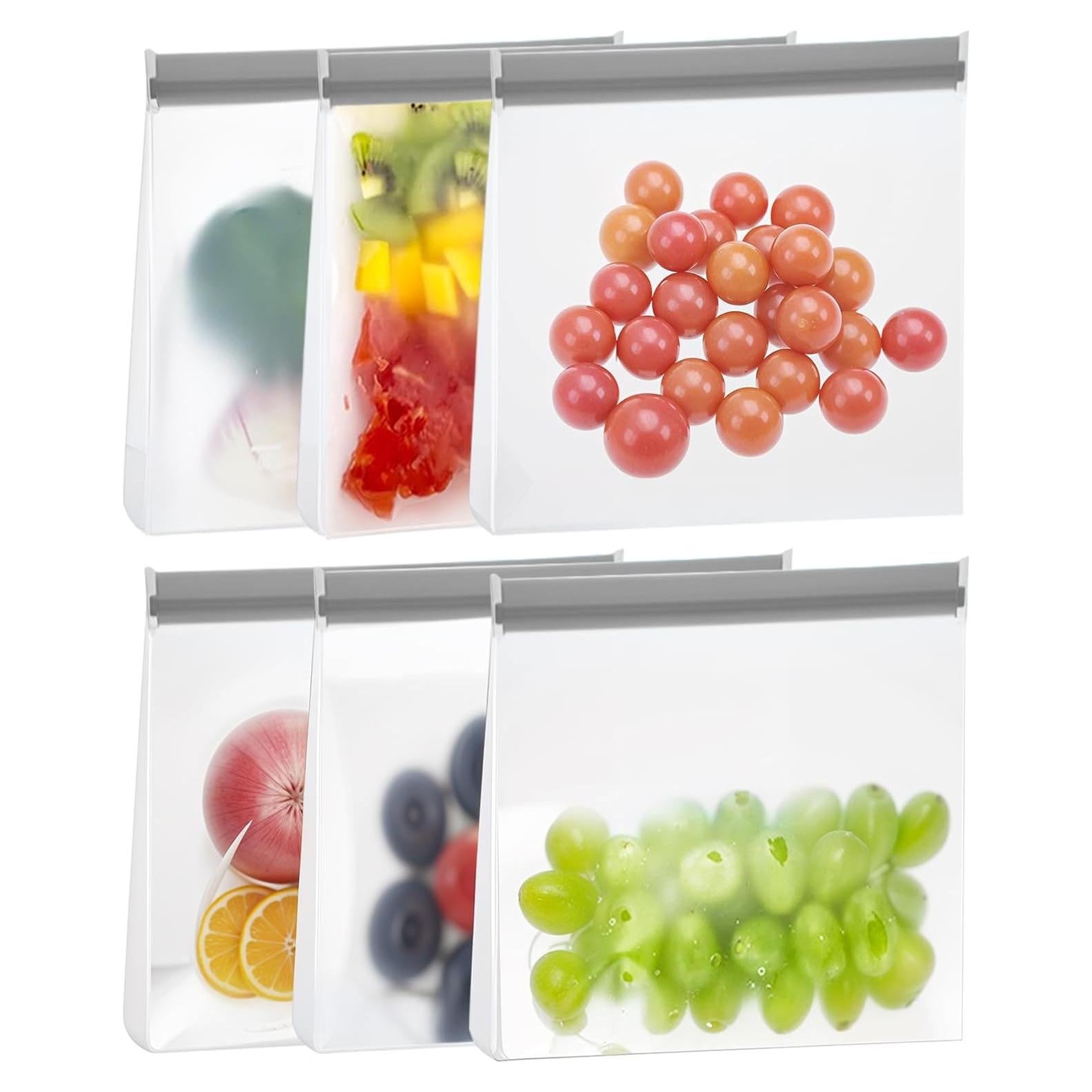 6 Bolsas de Almacenamiento Reutilizables KFHENSOMR 20x22cm