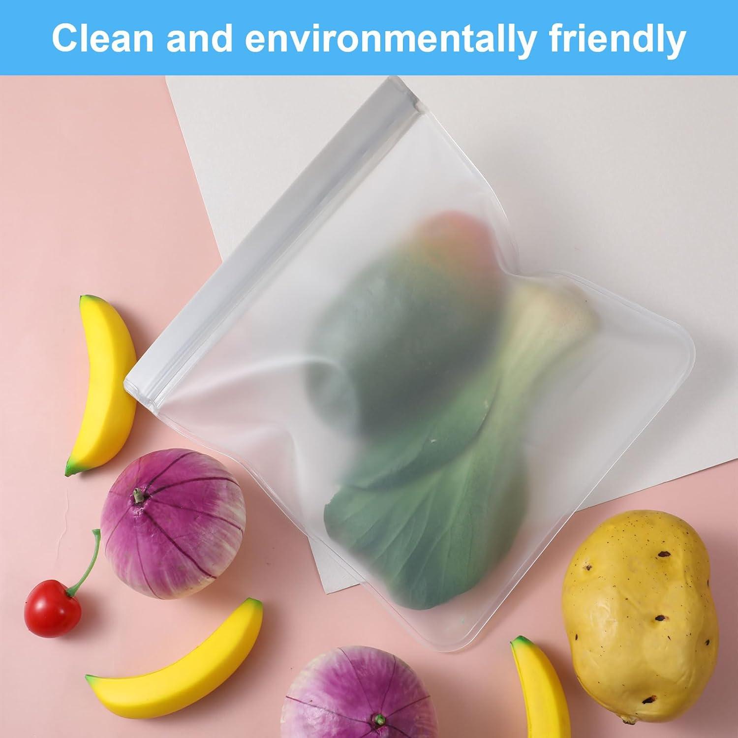 6 Bolsas de Almacenamiento Reutilizables KFHENSOMR 20x22cm