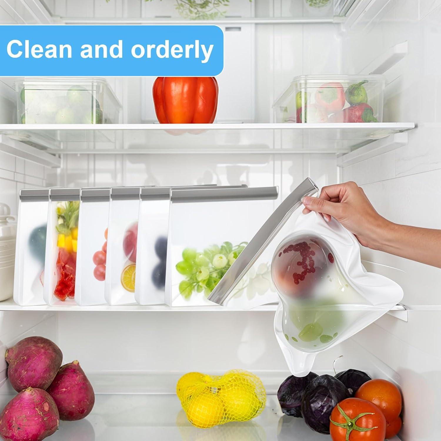 6 Bolsas de Almacenamiento Reutilizables KFHENSOMR 20x22cm