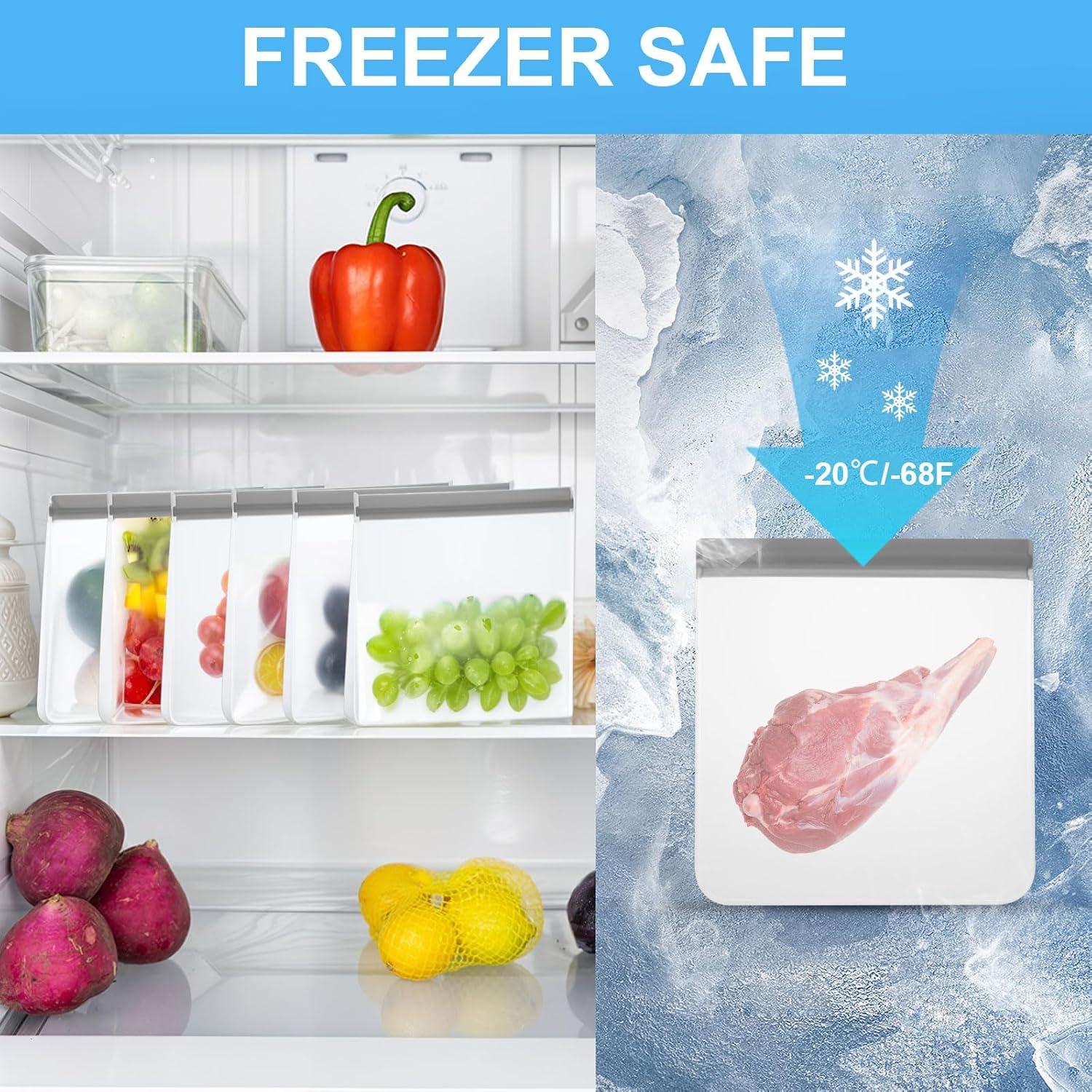 6 Bolsas de Almacenamiento Reutilizables KFHENSOMR 20x22cm