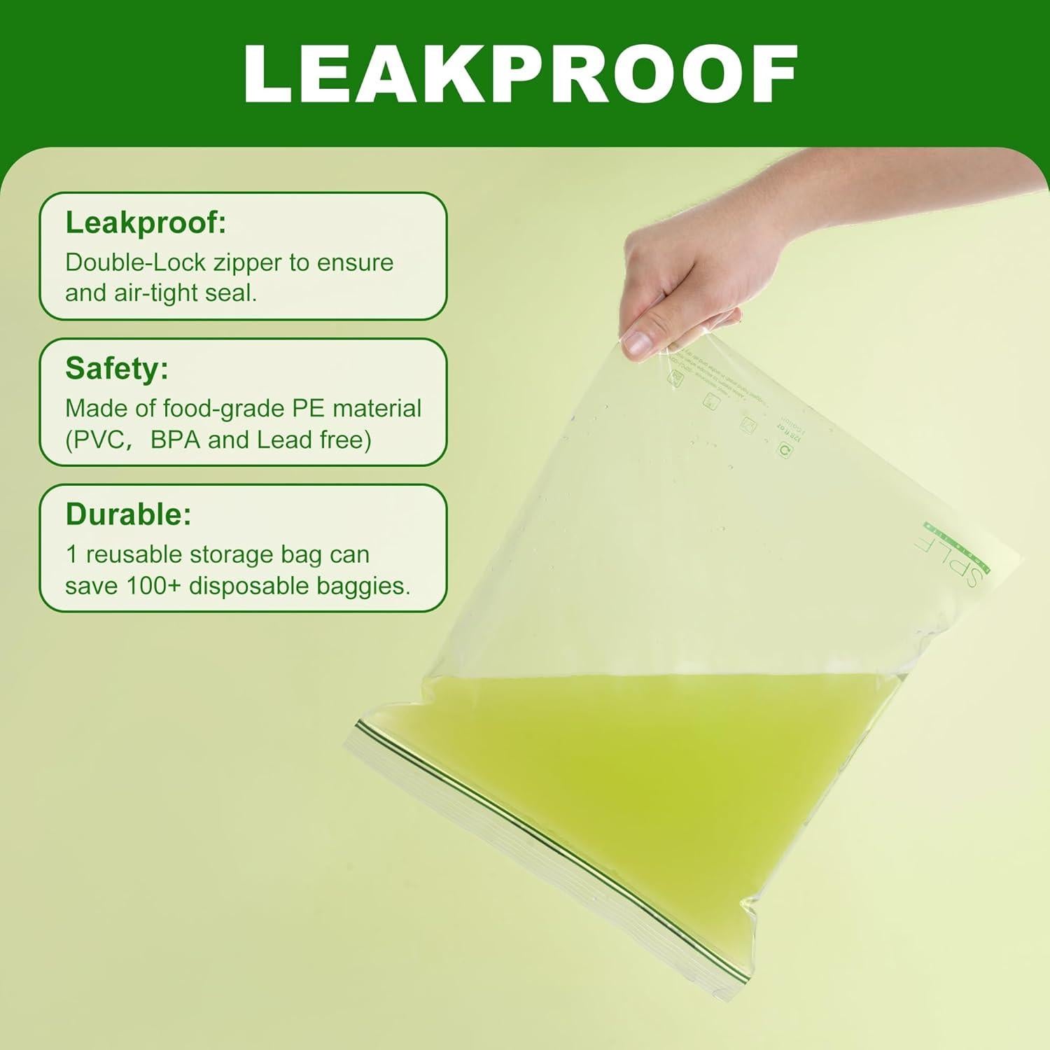 Bolsas Reutilizables para Congelador SPLF 1 Galón 15 Piezas