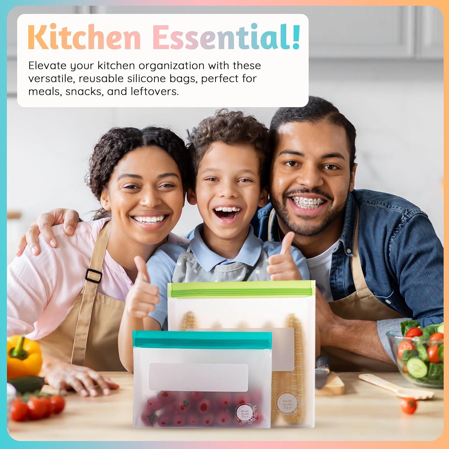 Bolsas de Almacenamiento de Alimentos Double Quable Zip-it 21 Pzas