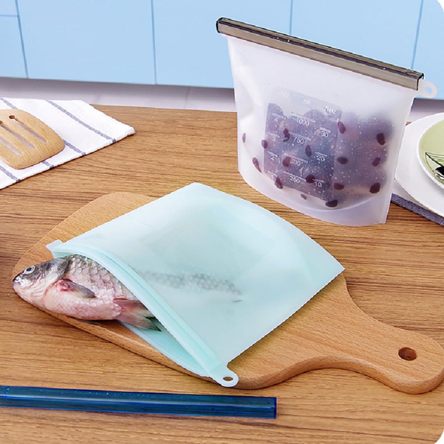 Bolsas de Almacenamiento de Alimentos Silicona WINDSIUUU 3 Pzas