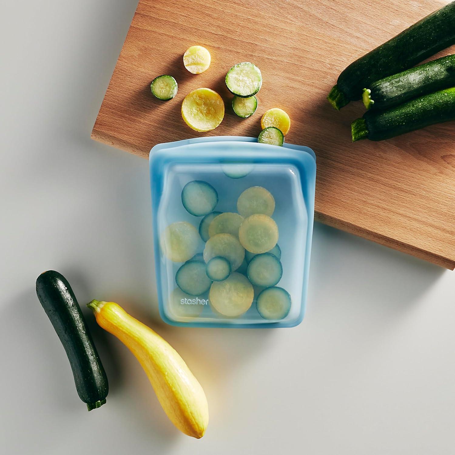 Bolsa de Almacenamiento Reutilizable Stasher 1.89 L Aqua