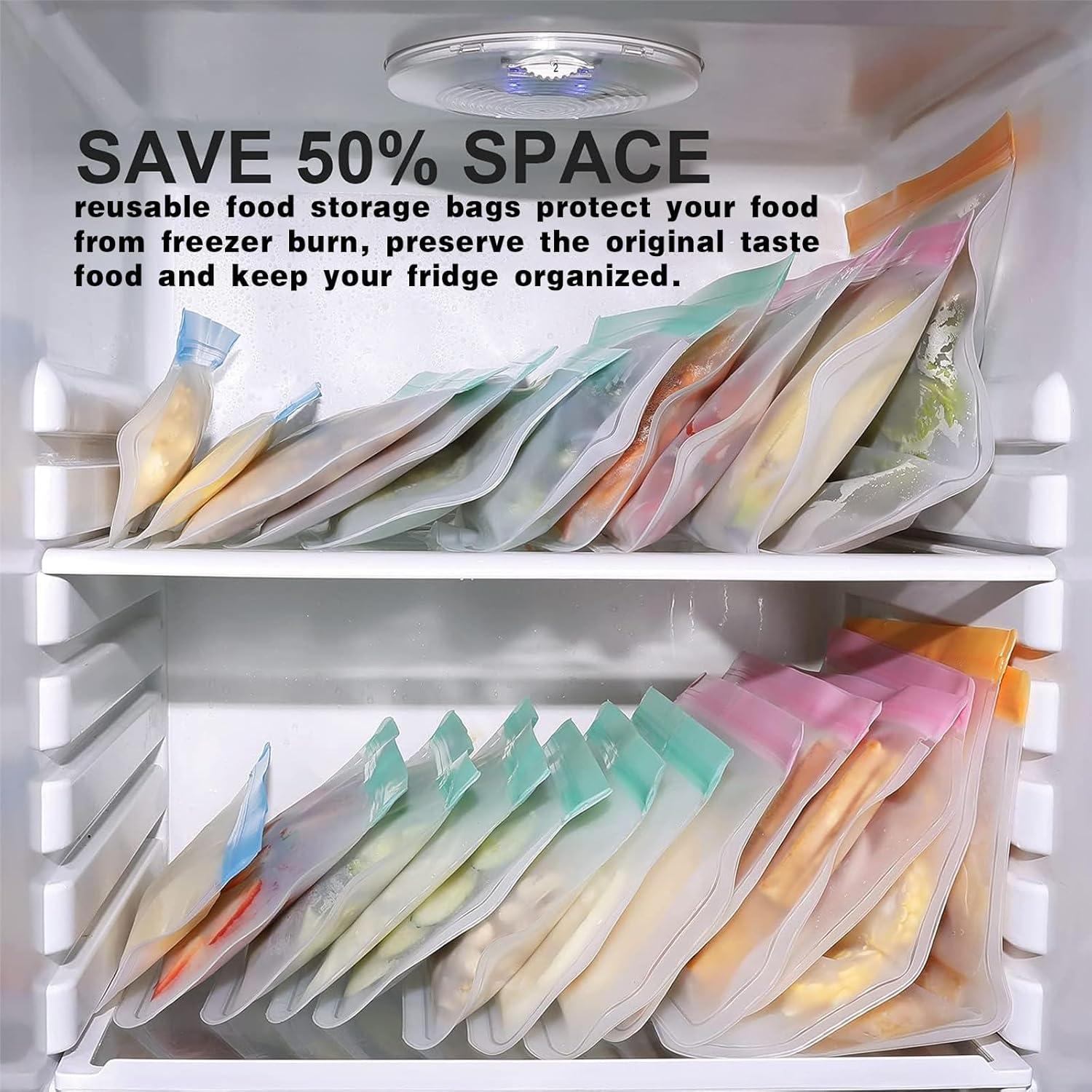 Paquete de 10 Bolsas de Silicona Reutilizables SHUOGUO