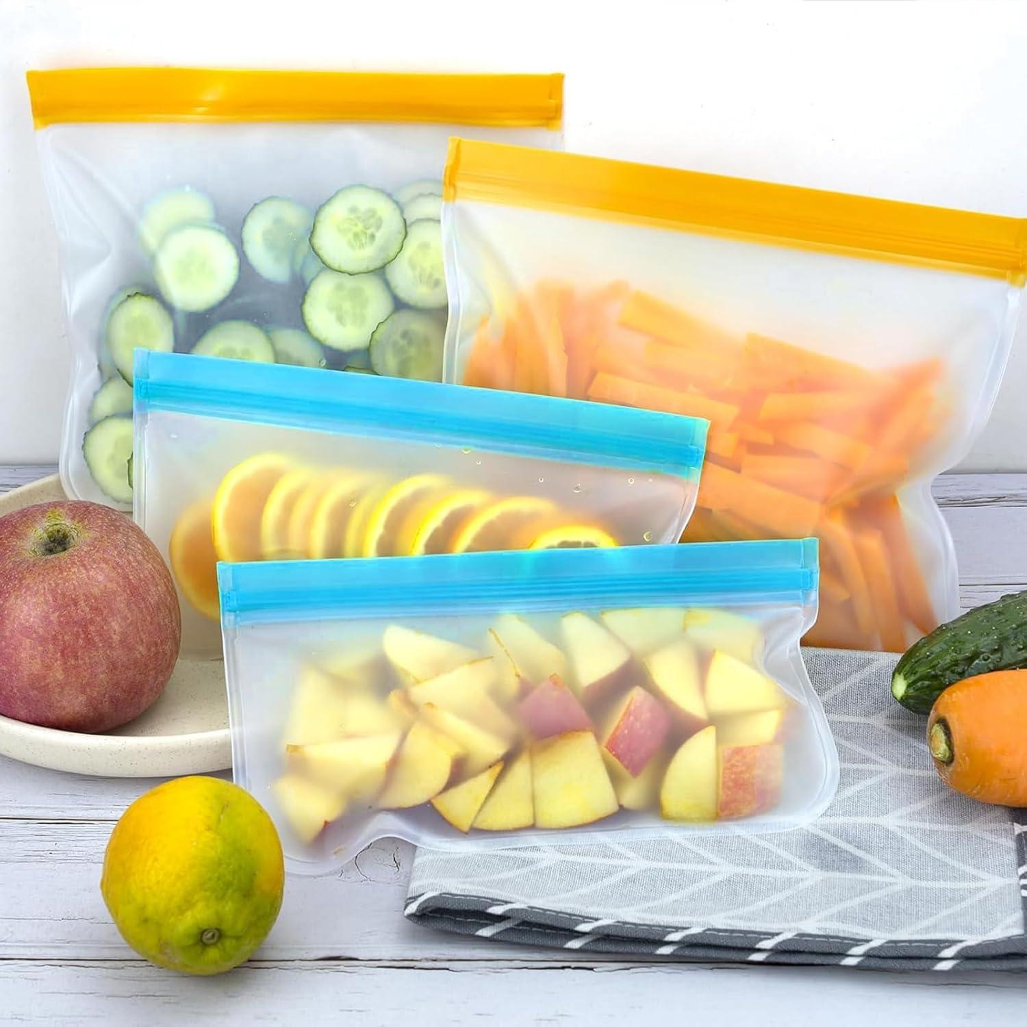 Paquete de 10 Bolsas de Silicona Reutilizables SHUOGUO