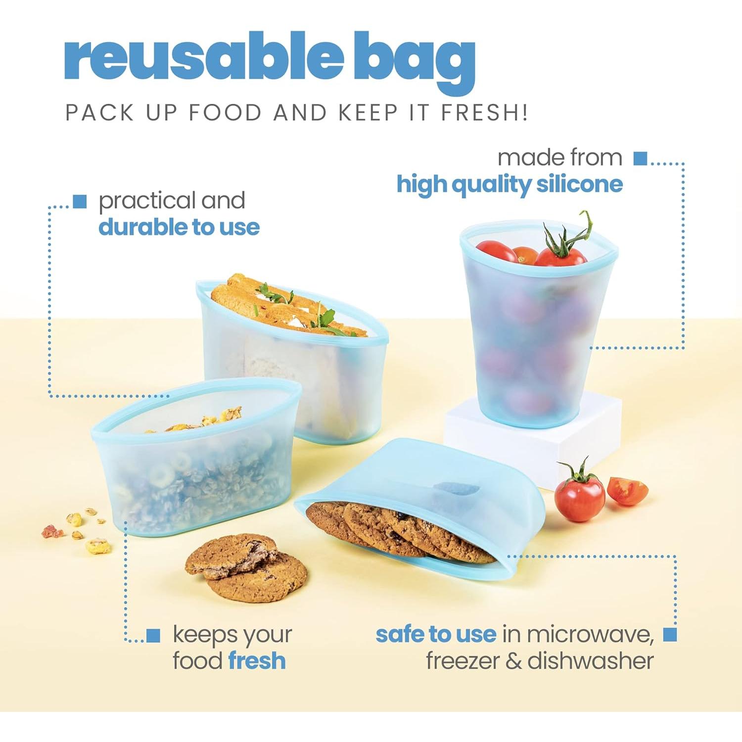 Bolsas de Almacenamiento Reutilizables Swedish Home - Silicona Hermética 3 Piezas