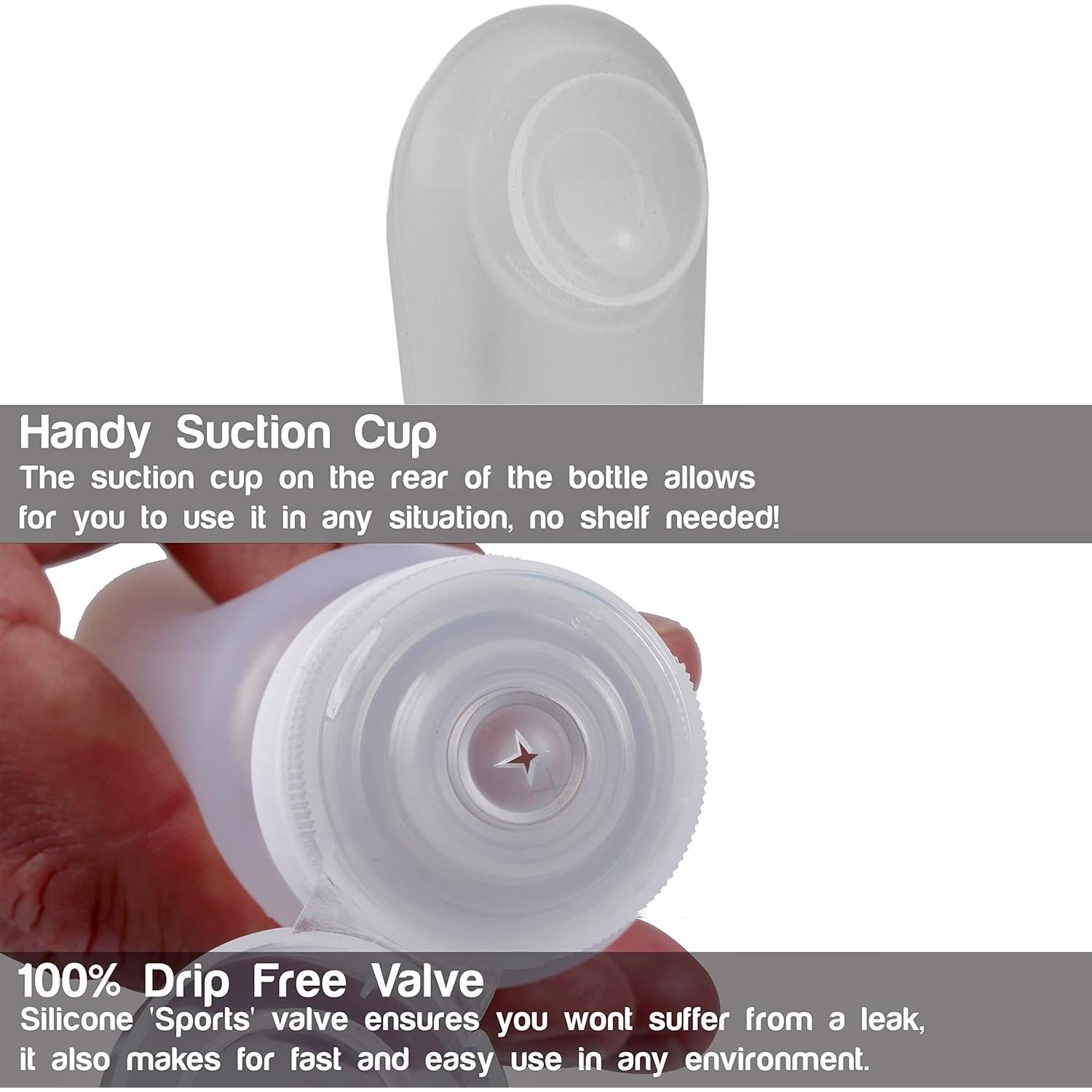 Botellas de Viaje Silicona LiquiSnugs 100% a Prueba de Fugas