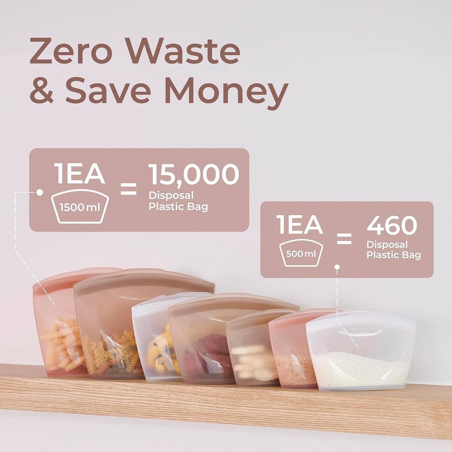 Bolsa de Almacenamiento de Silicona Firgi 3 Set Blanca 2.77kg