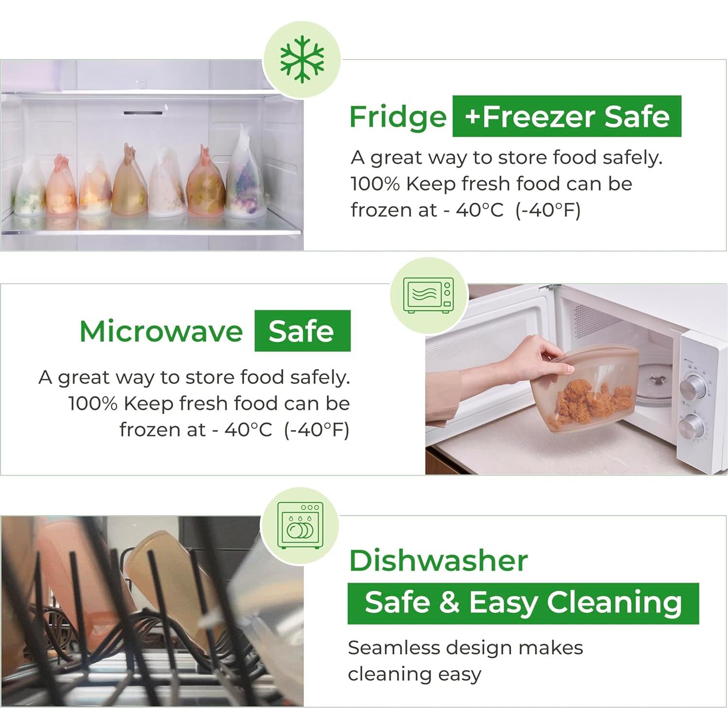 Bolsa de Almacenamiento de Silicona Firgi 3 Set Blanca 2.77kg