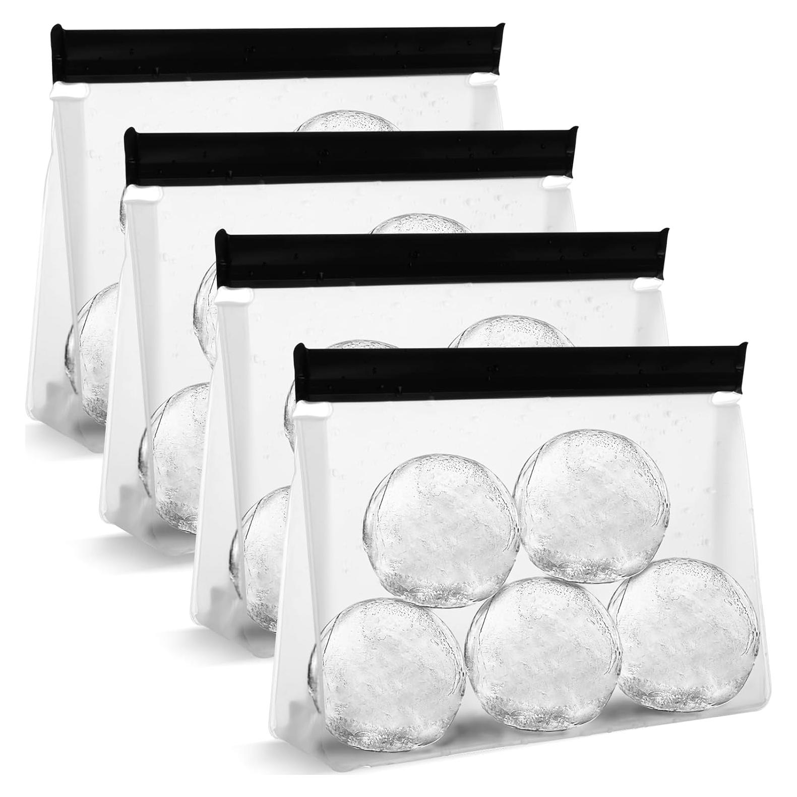 Paquete de 4 Bolsas de Almacenamiento de Hielo YEXEXINM 25.4x18.5cm