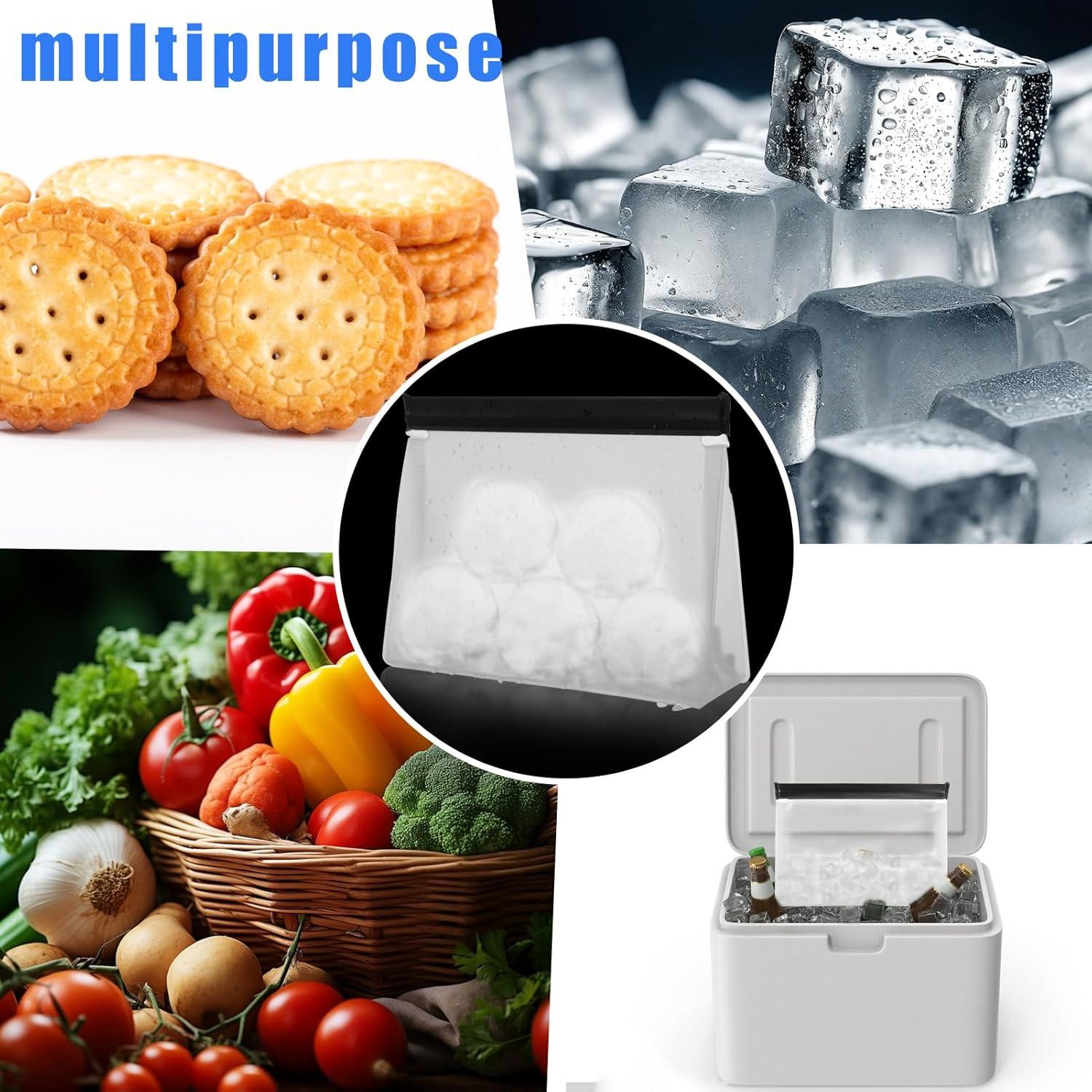 Paquete de 4 Bolsas de Almacenamiento de Hielo YEXEXINM 25.4x18.5cm