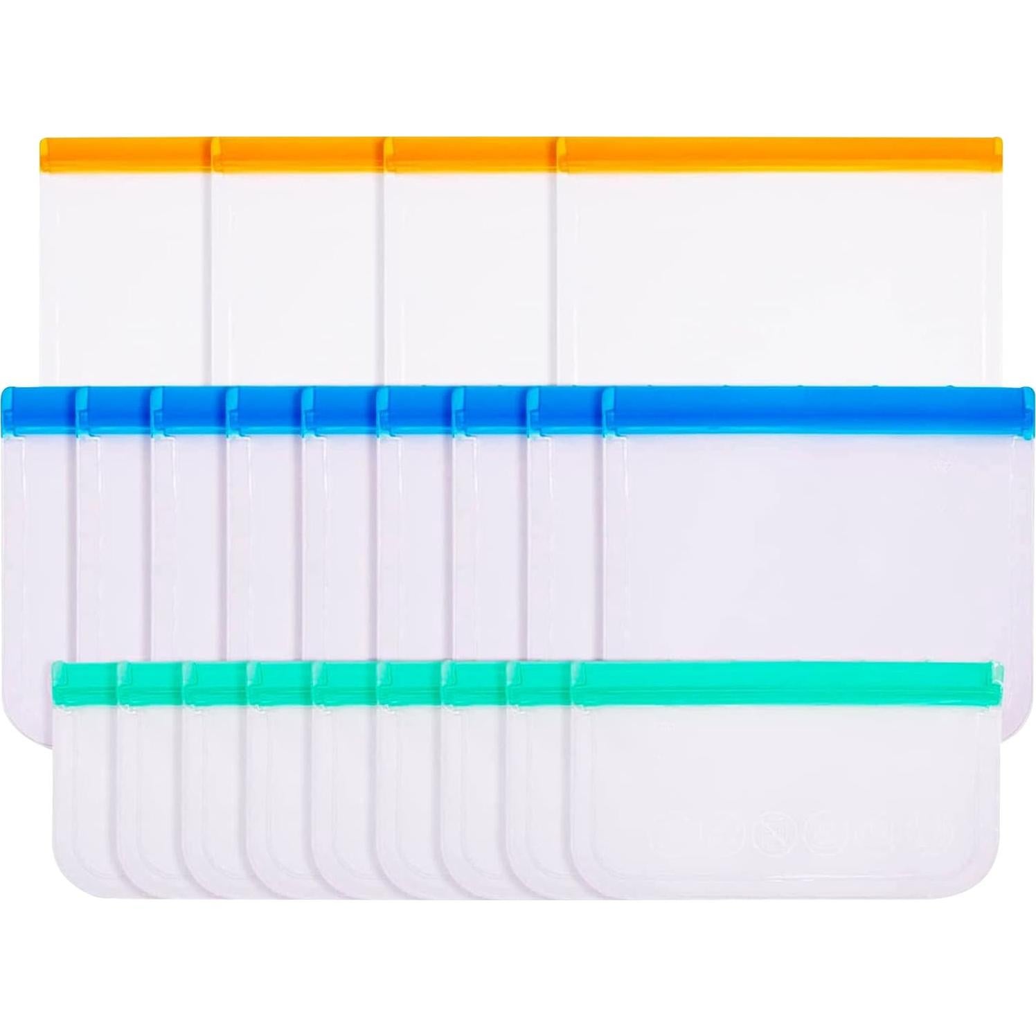 22 Bolsas de Almacenamiento Reutilizables Lilymeche PEVA 15L