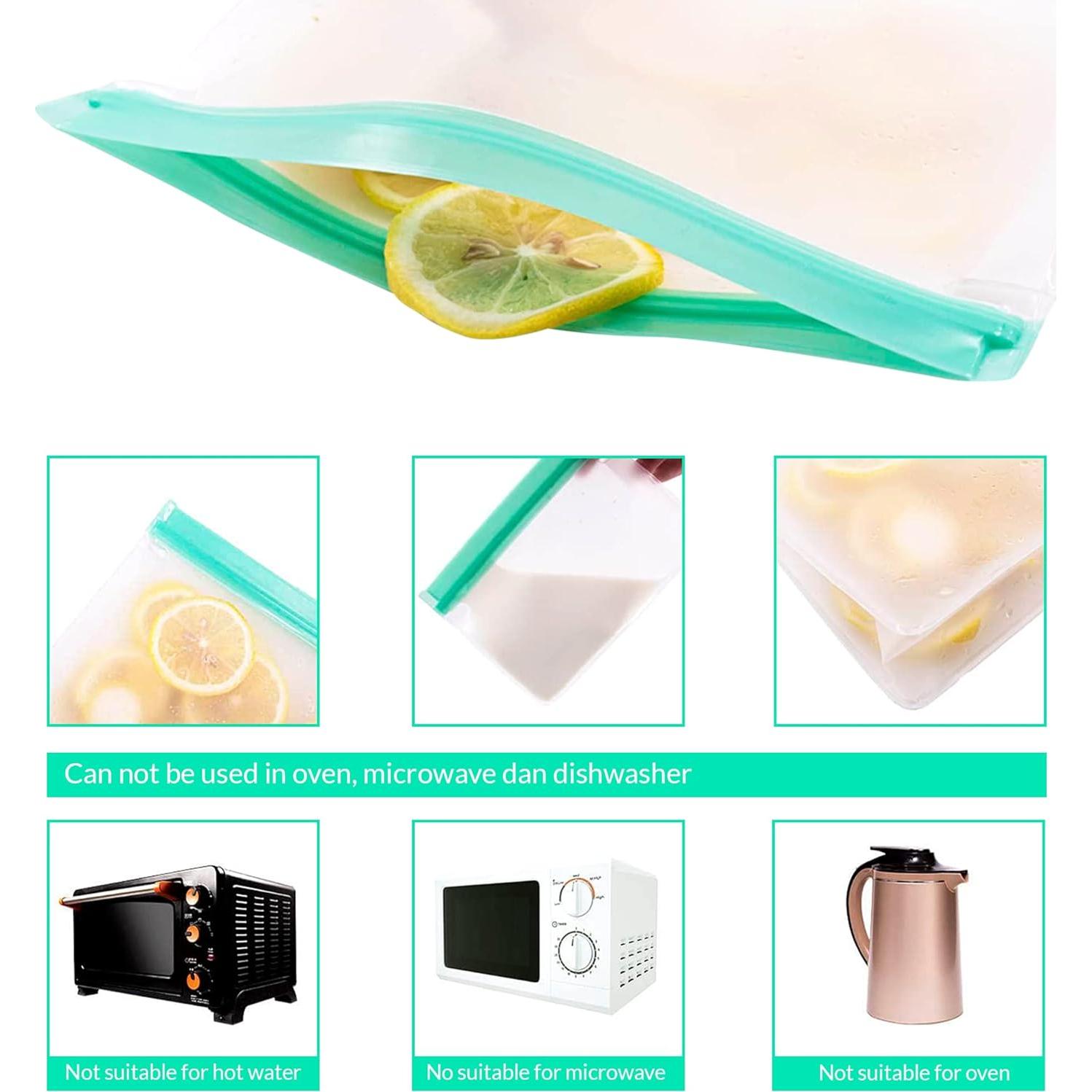 22 Bolsas de Almacenamiento Reutilizables Lilymeche PEVA 15L