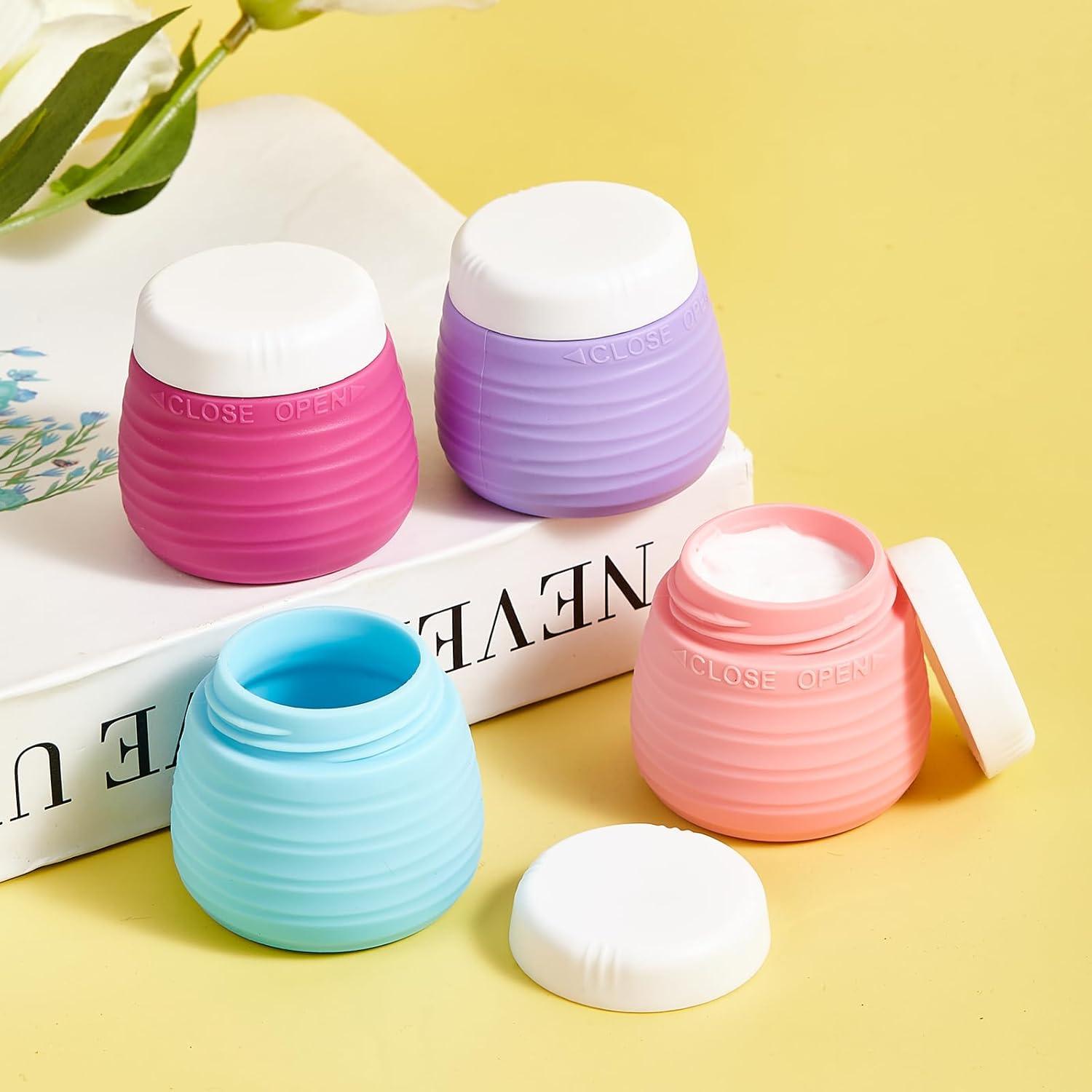 Contenedores de Viaje Silevoler 4 Tarros Silicona 50ml Aprobados TSA