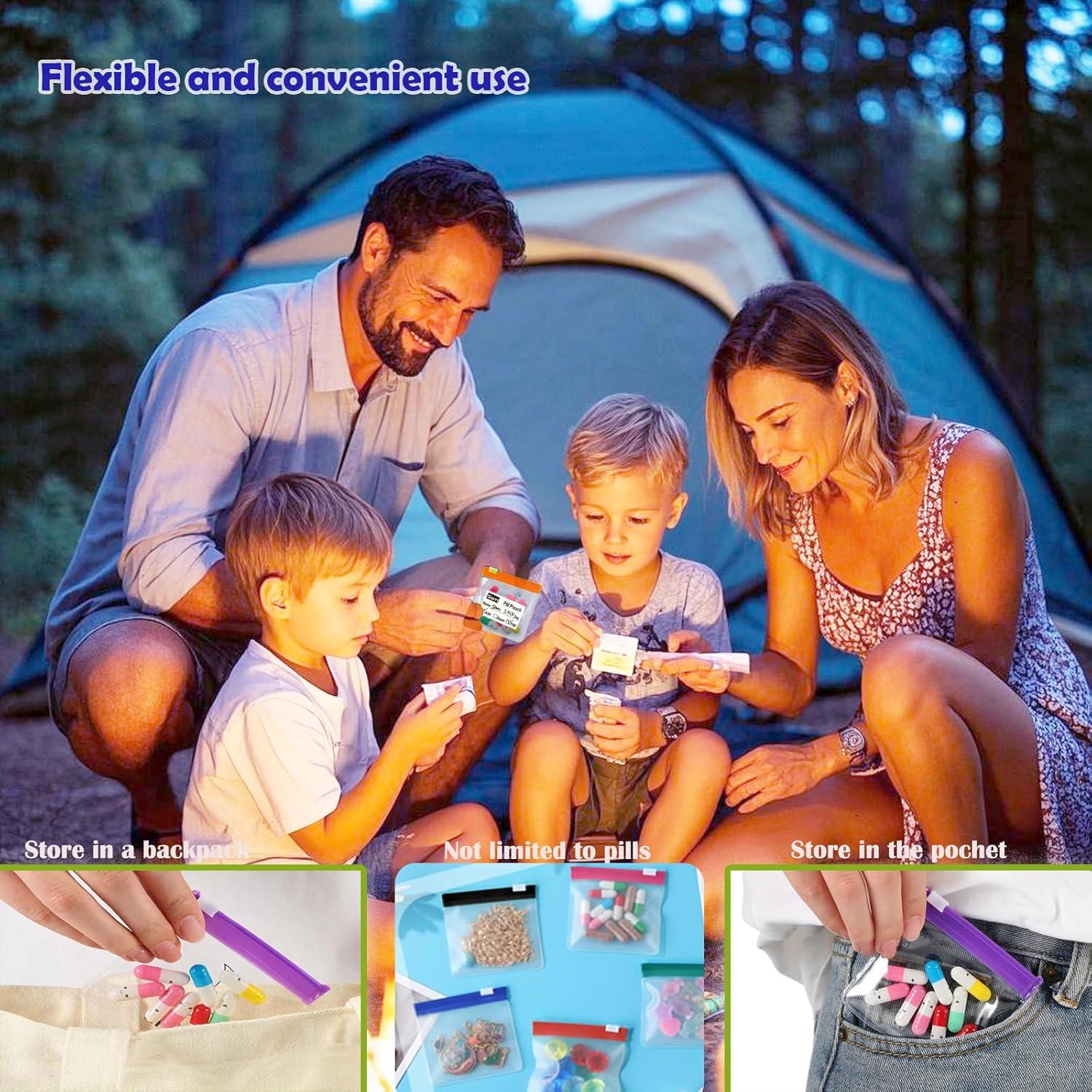 Organizador de Pastillas de Viaje NC - 21 Bolsas Reutilizables