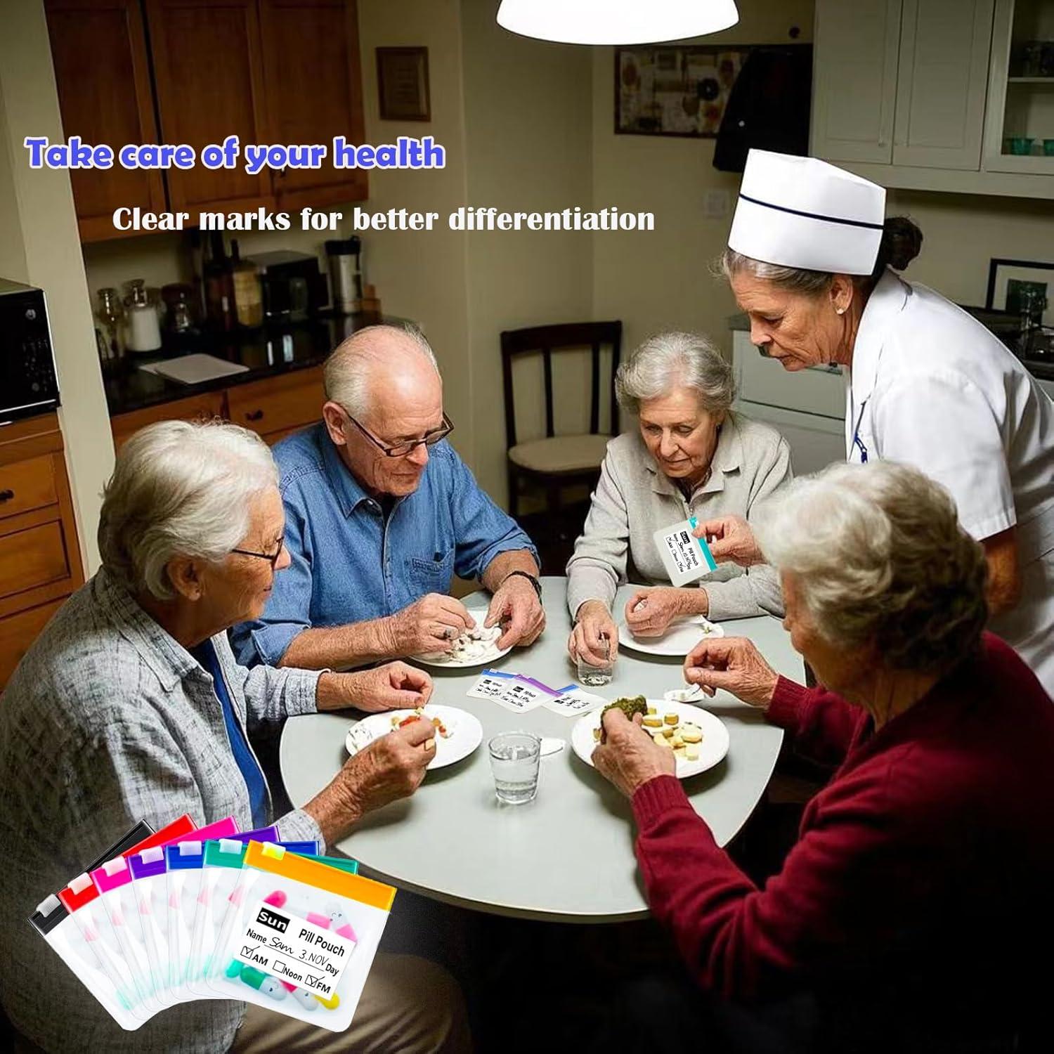 Organizador de Pastillas de Viaje NC - 21 Bolsas Reutilizables