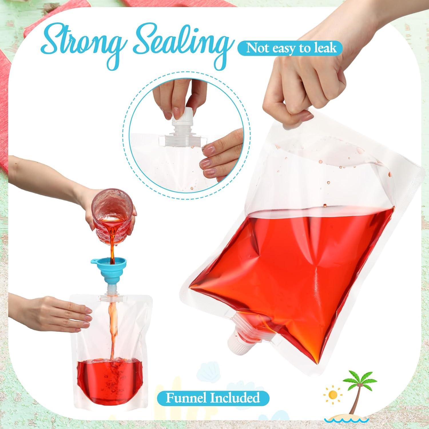 Pouch de plástico reutilizable Patelai 710 ml - 60 piezas con embudo