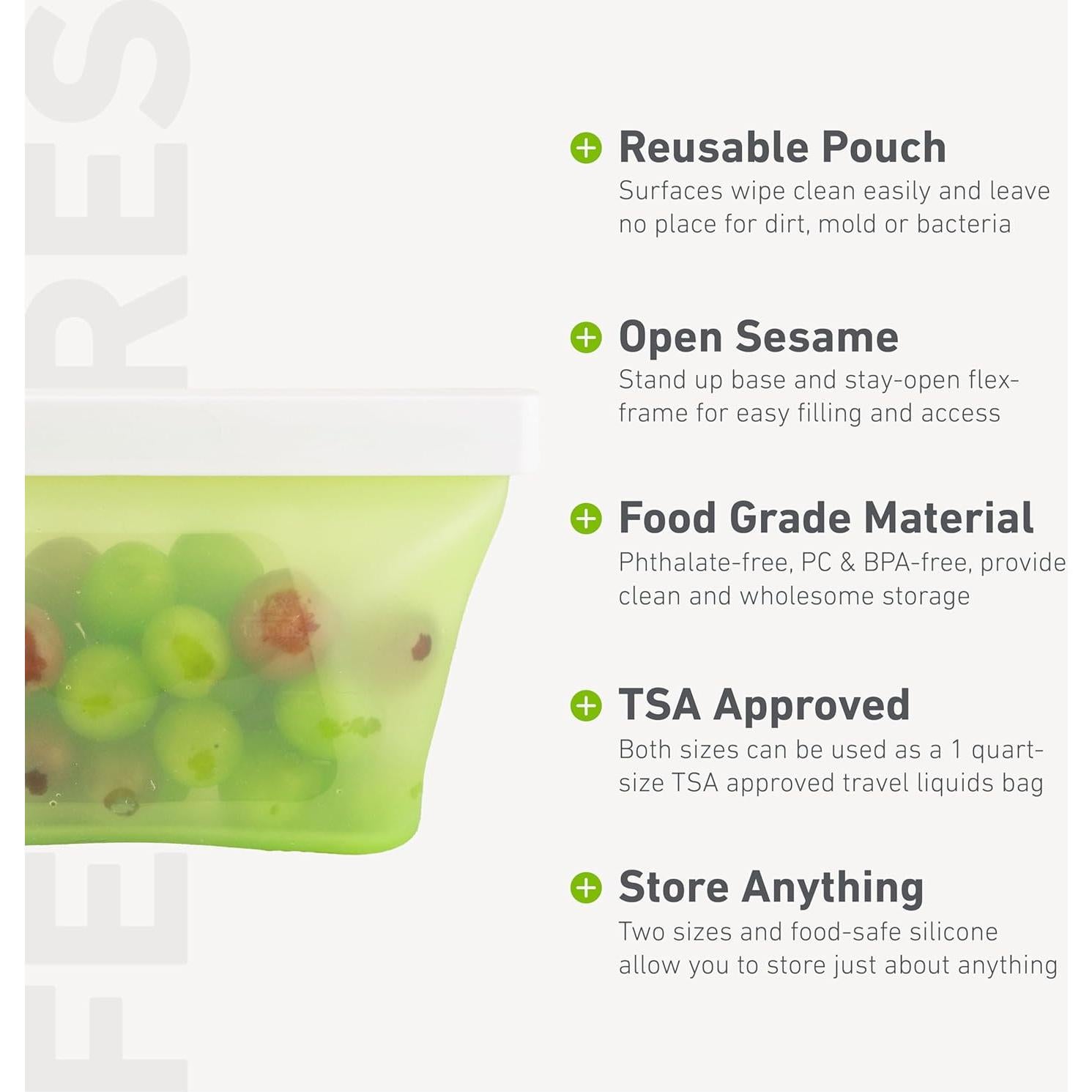 humangear GoPouch Pequeño Verde - Bolsa Reutilizable a Prueba de Fugas