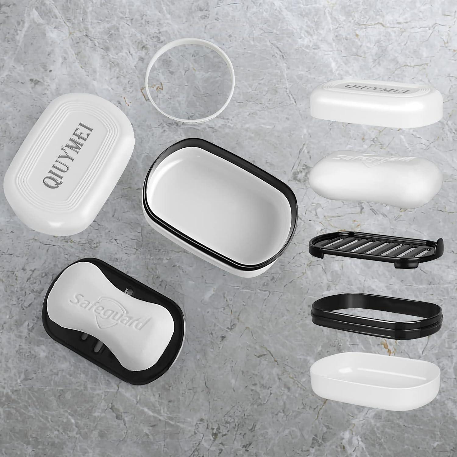 Caja de Jabón de Viaje QIUYMEI con Banda de Silicona - Blanco